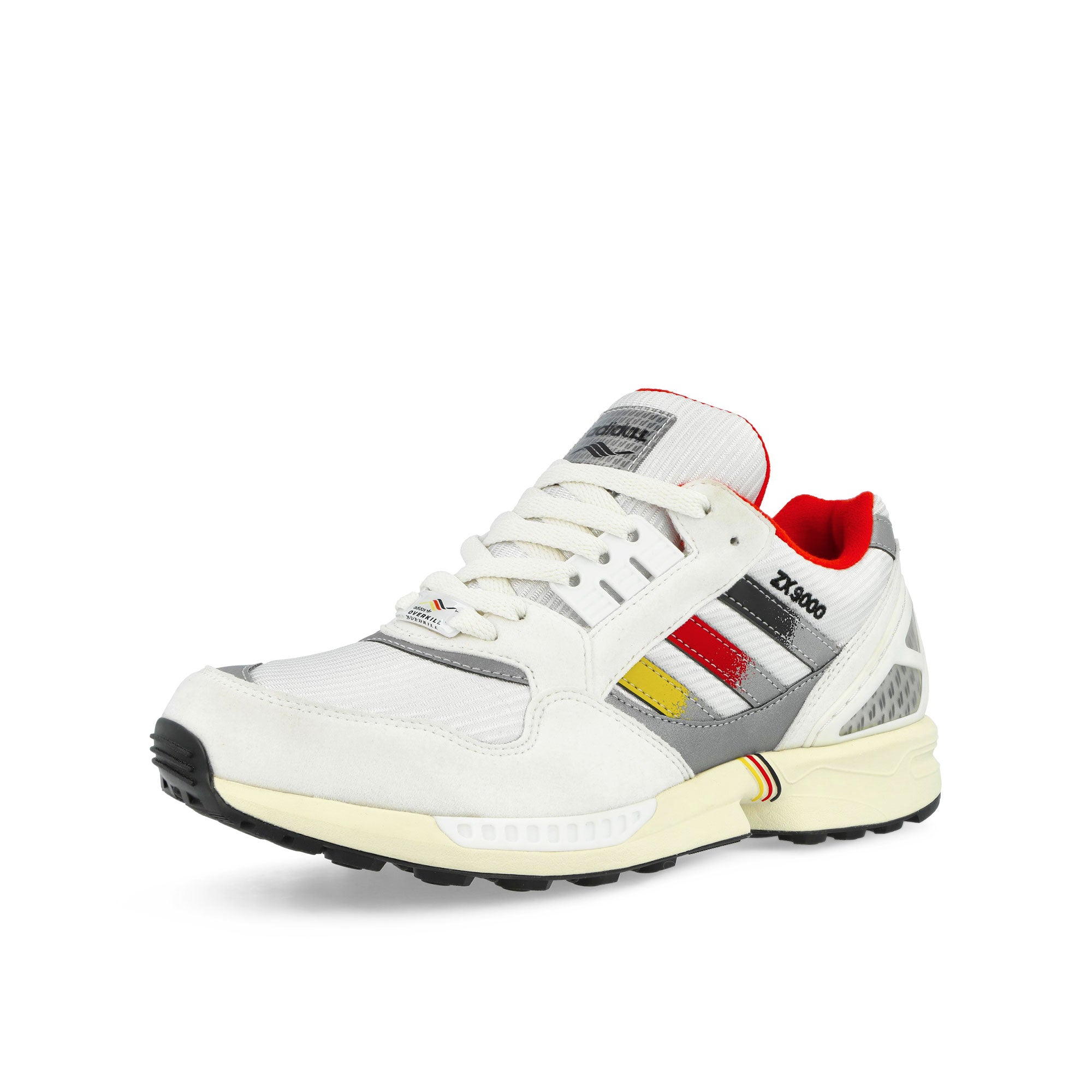 Overkill x adidas ZX 9000 Home Core Black / Active Red / Bold Gold Low Top Sneakers KI5109 Detailfoto | Overkill