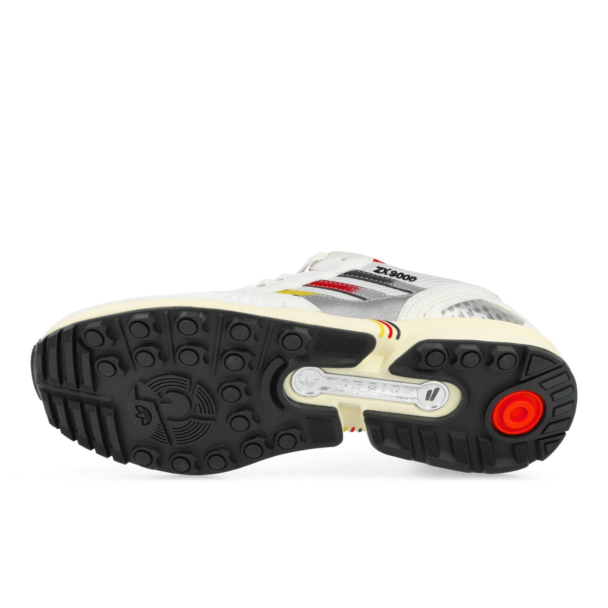 Overkill x adidas ZX 9000 Home Core Black / Active Red / Bold Gold Low Top Sneakers KI5109 Detail View 3 | Overkill