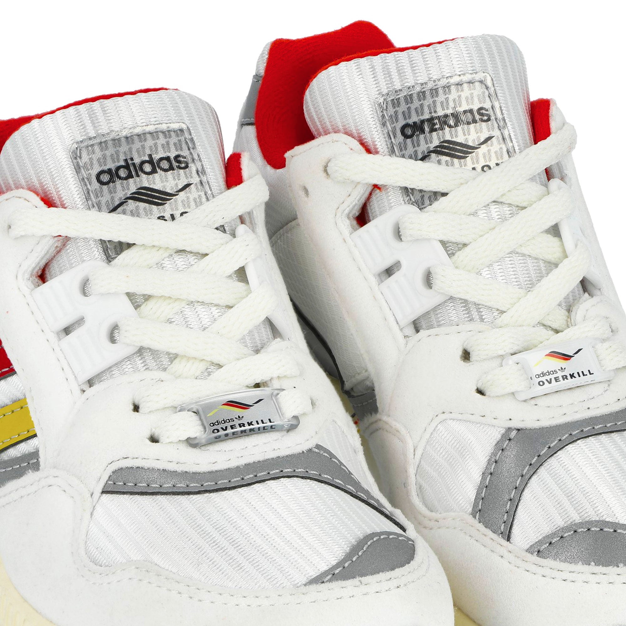 Overkill x adidas ZX 9000 C Home Footwear White / Active Red / Mist Sun Low Top Sneakers KI5112 Detail View 1 | Overkill