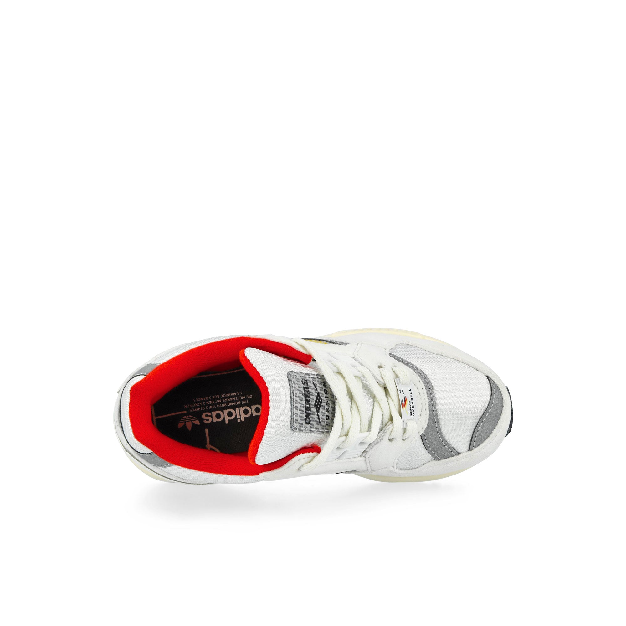 Overkill x adidas ZX 9000 C Home Footwear White / Active Red / Mist Sun Low Top Sneakers KI5112 Detail View 2 | Overkill