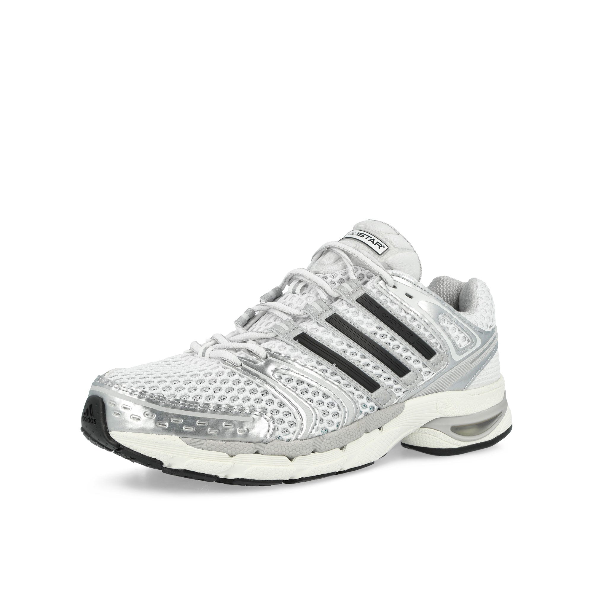 adidas Adistar Control 5 Silver Metallic / Grey One / Core Black Low Top Sneakers KI6121 Close-up | Overkill