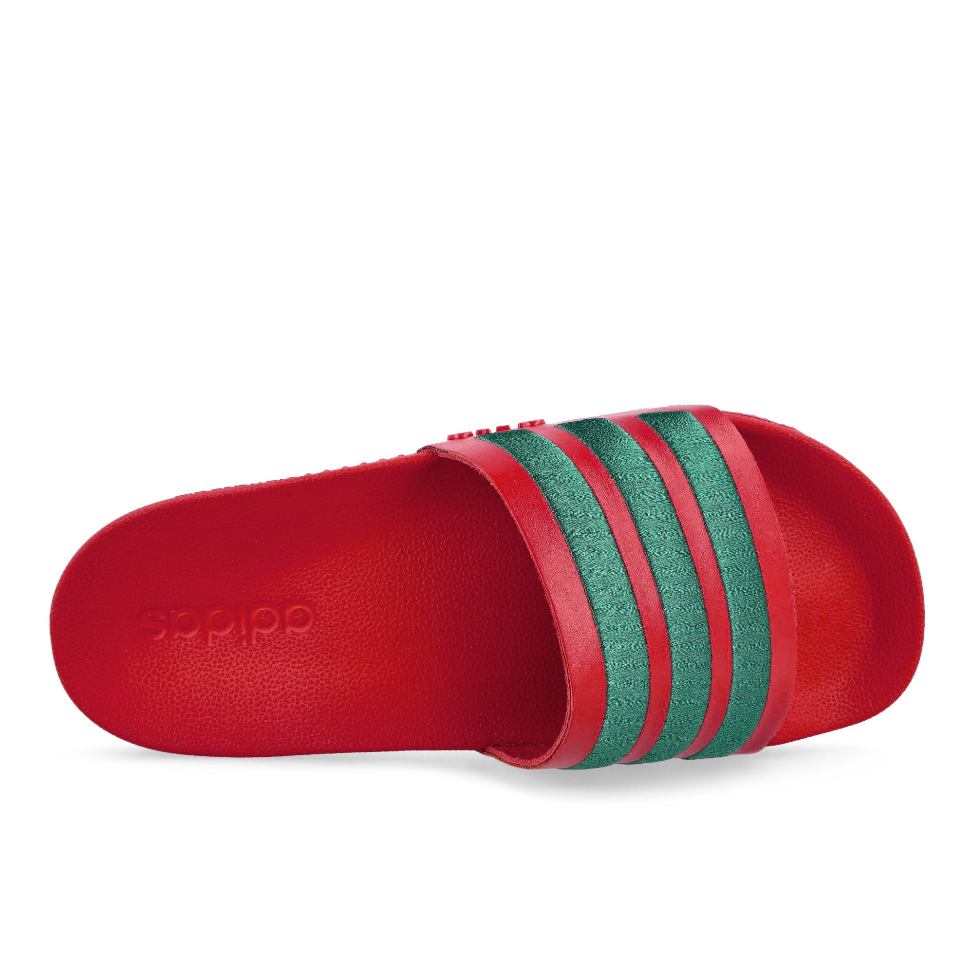 adidas Adilette Better Scarlet / Collegiate Green / Better Scarlet Slides KI8336 Detailfoto | Overkill