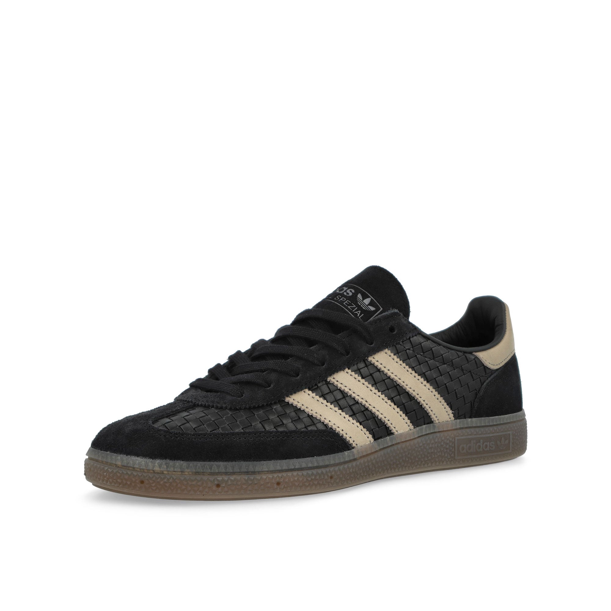 adidas Handball Spezial Core Black / Trace Khaki / Gum 5 Low Top Sneakers KI8688 Close-up | Overkill
