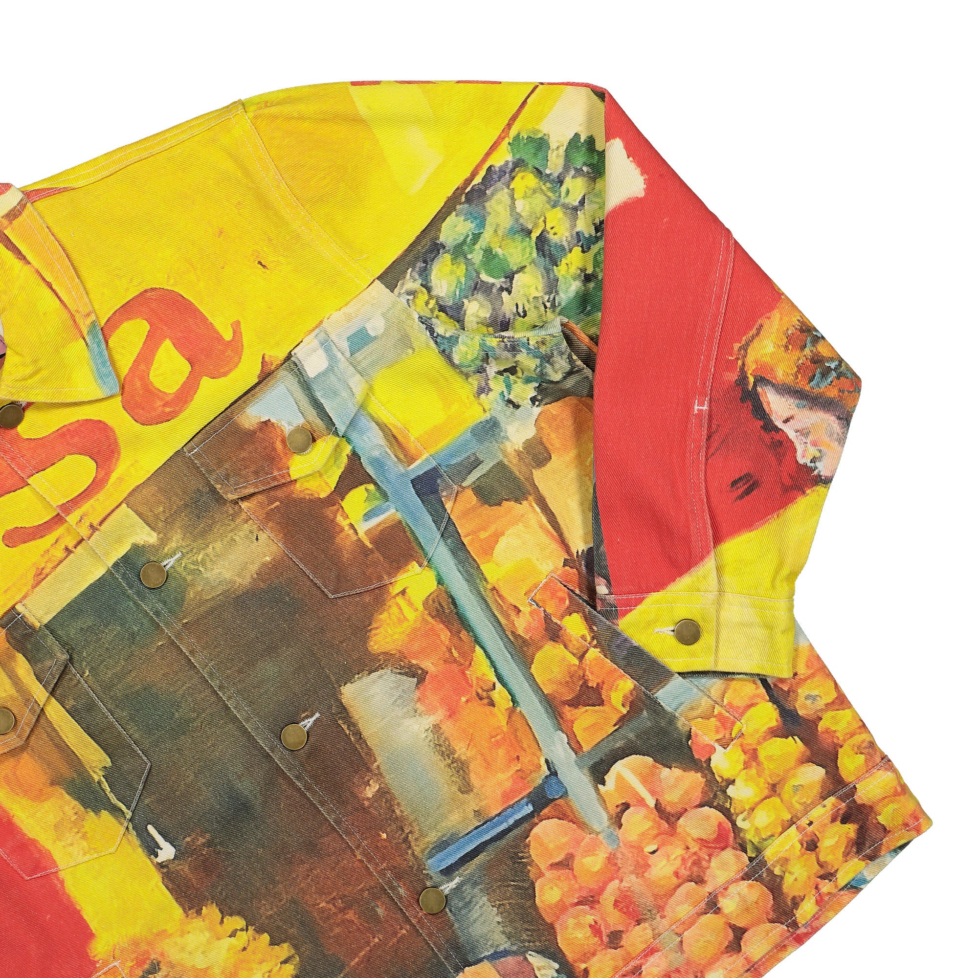 Kidsuper Studios La Casa Denim Jacket Yellow Jackets Detailfoto | Overkill