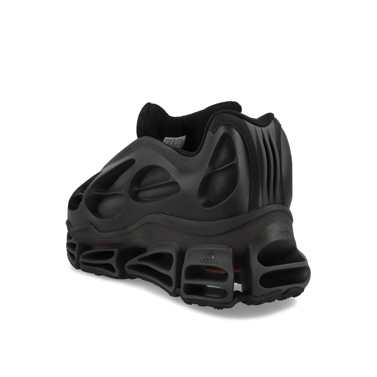 Willy Chavarria x adidas Megaride Bones Core Black / Core Black / Better Scarlet Mid Top Sneakers KJ2033 Material | Overkill