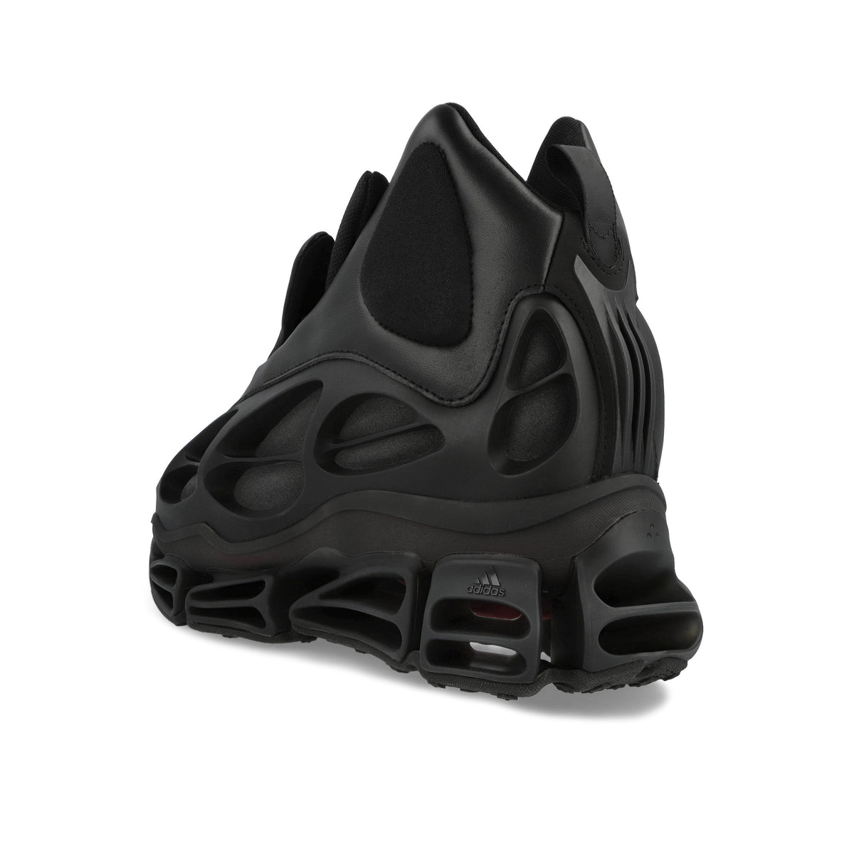 Willy Chavarria x adidas Megaride Wolf Core Black / Core Black / Better Scarlet High Top Sneakers KJ2033 Material | Overkill