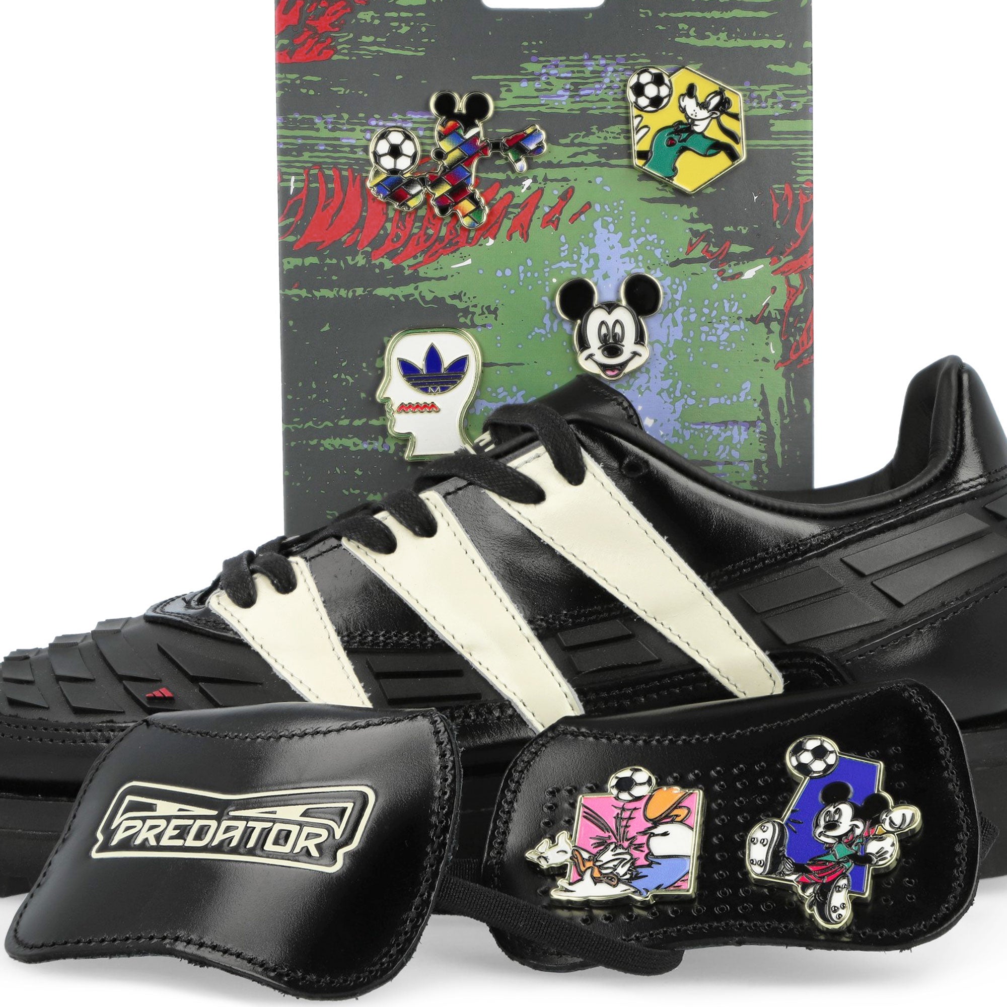 Brain Dead x Disney x adidas Predator Core Black / Cream White / Core Black Low Top Sneakers KJ4289 Material | Overkill