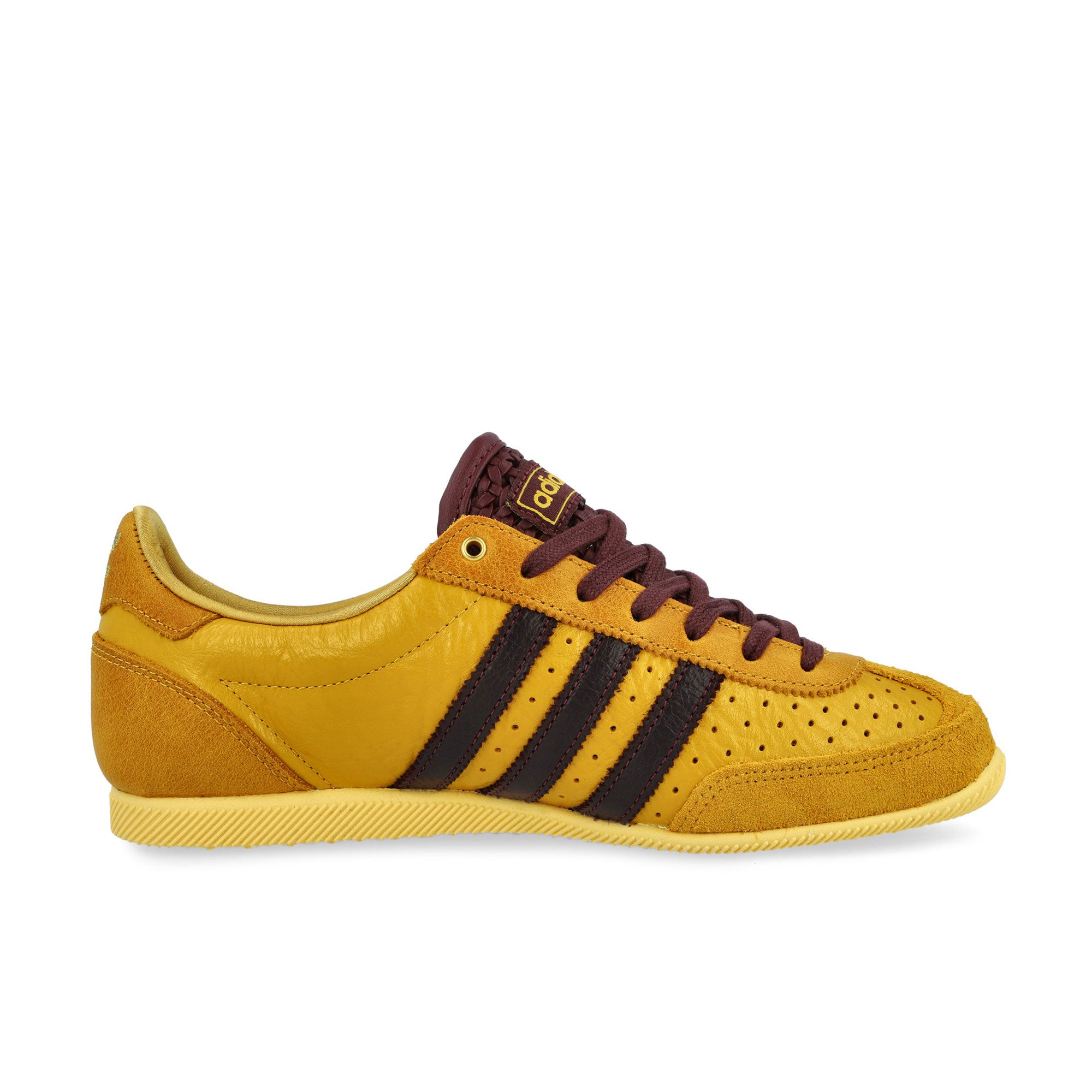 adidas Japan W Preloved Yellow / Maroon / Gold Metallic Low Top Sneakers KJ6157 Silhouette | Overkill
