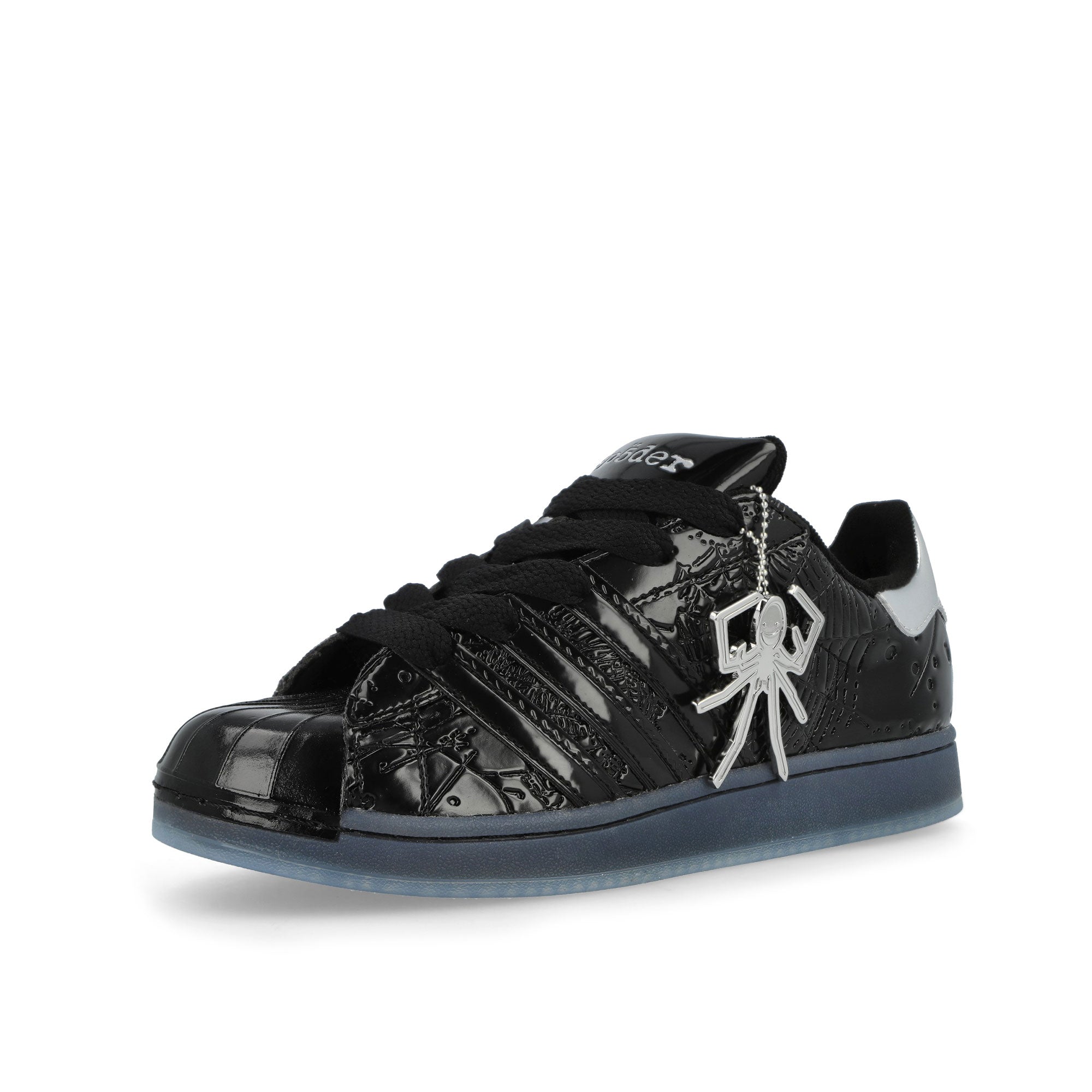 SP5DER x adidas Superstar Core Black / Core Black / Supplier Colour Low Top Sneakers KJ7021 Close-up | Overkill