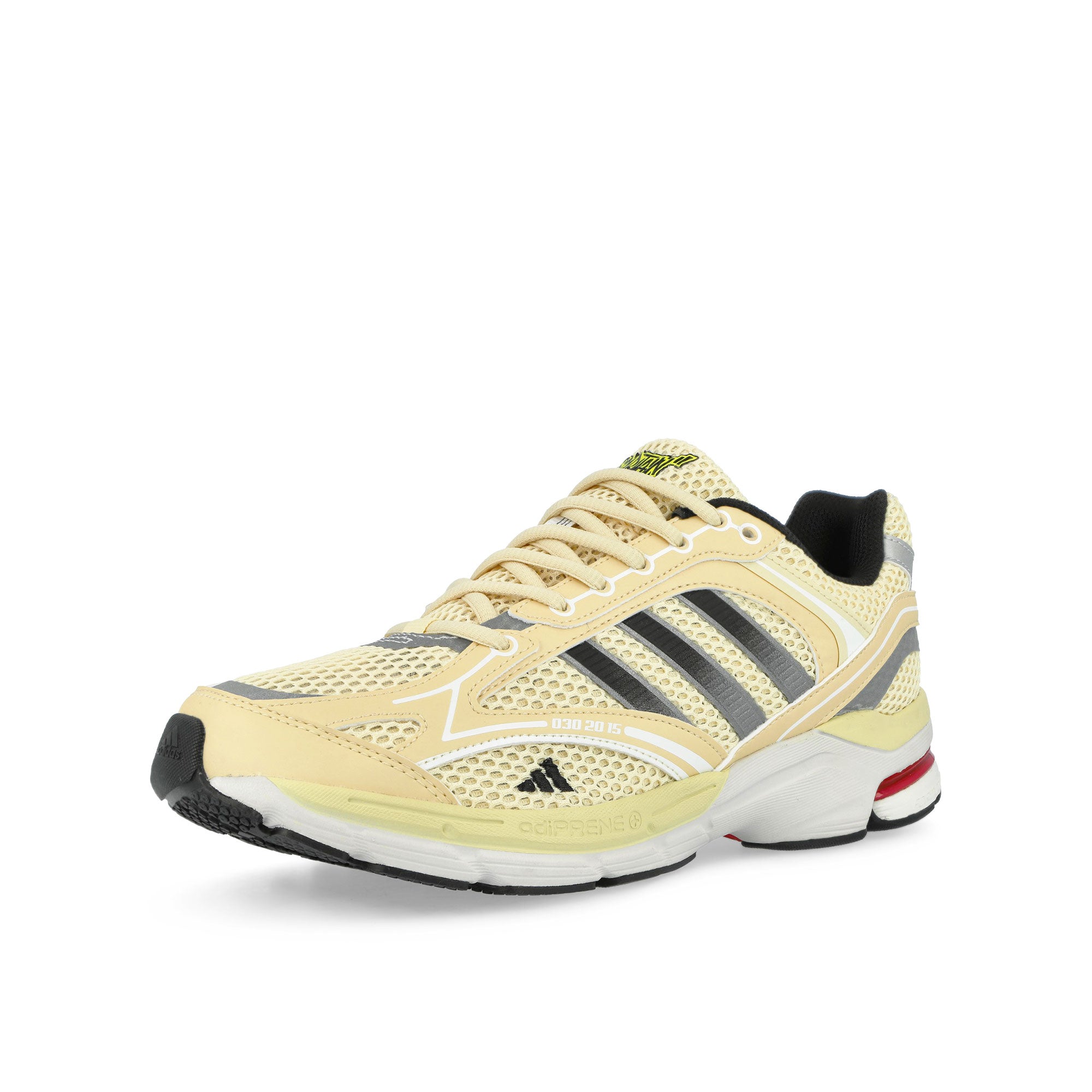 Overkill x adidas Spiritain 2000 Light Sand / Silver Metallic / Core White Low Top Sneakers KJ7263 Detailfoto | Overkill
