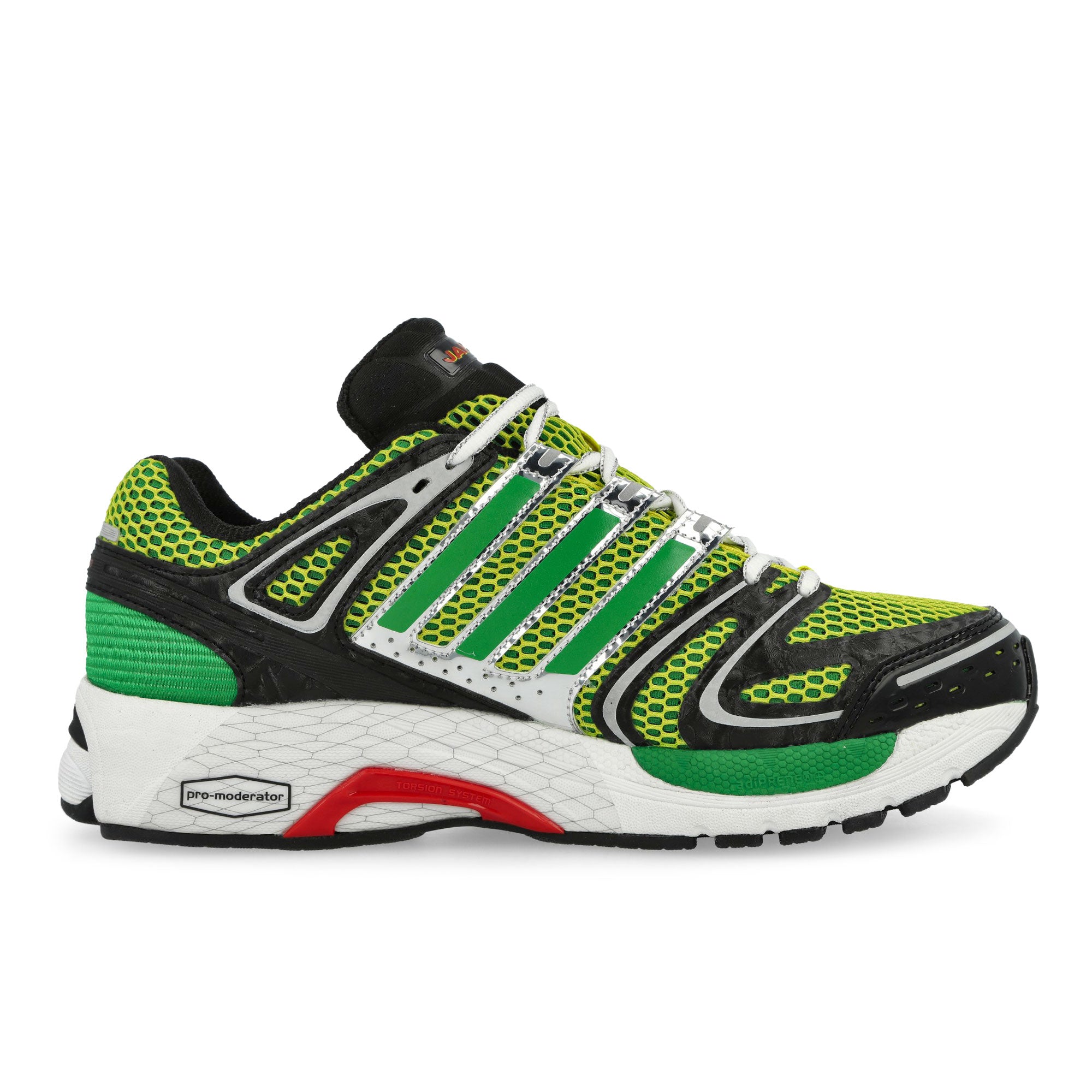 Jah Jah x adidas Adistar Control 5 Yellow / Core Black / Silver Metallic Low Top Sneakers KJ8405 Silhouette | Overkill