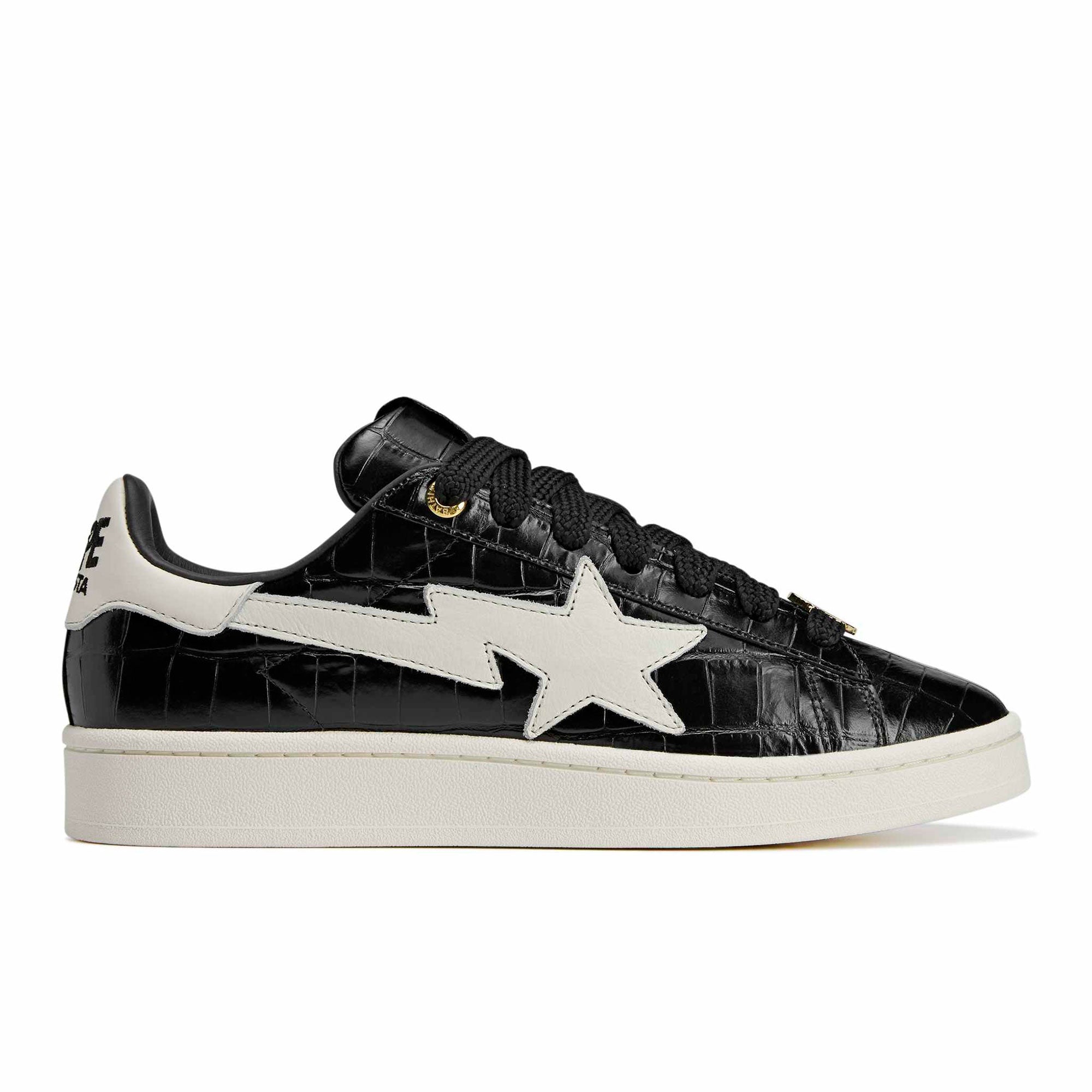 BAPE x adidas Campus 00s Core Black / Off White / Gold Metallic Low Top Sneakers KJ8851 Silhouette | Overkill