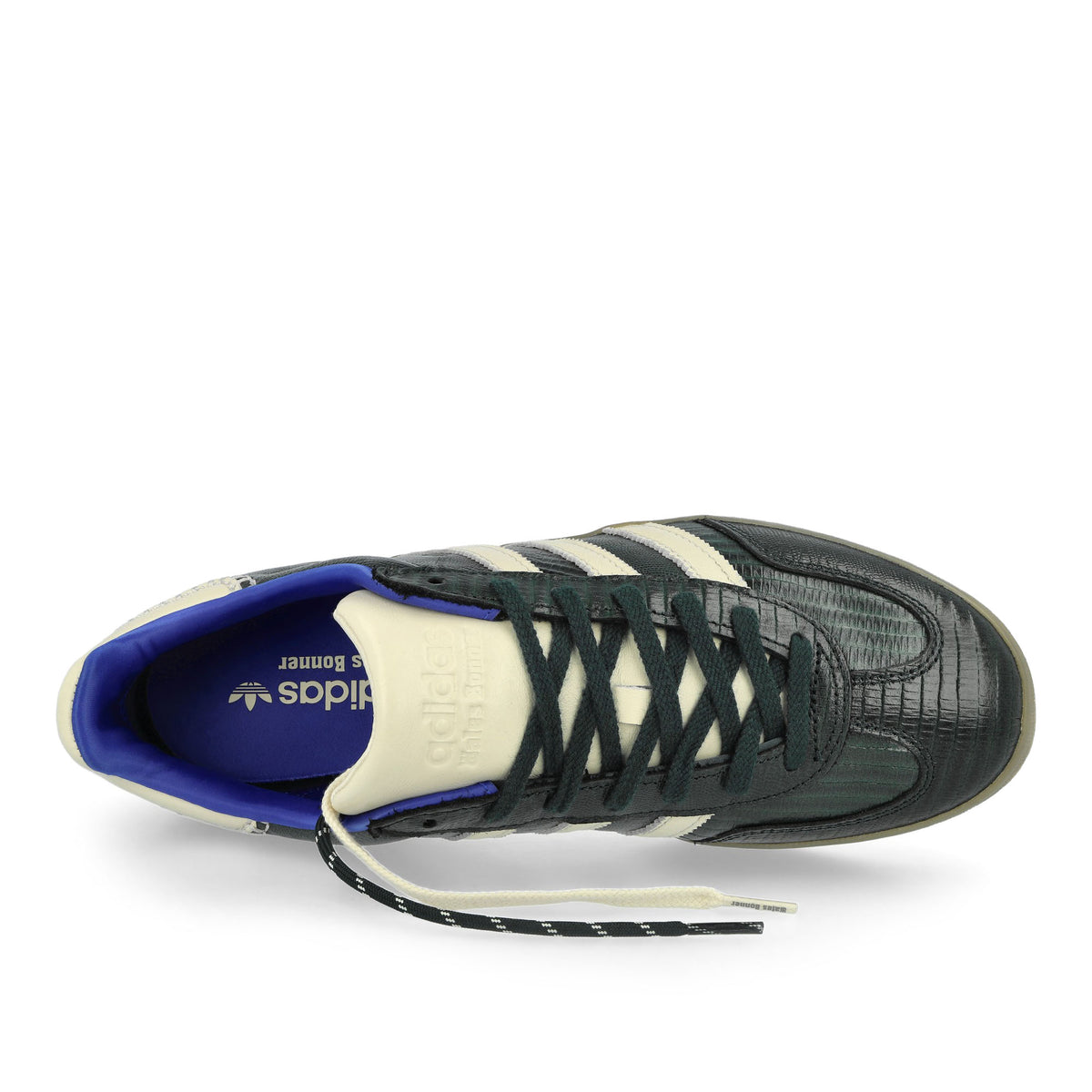 Wales Bonner x adidas Gazelle Croc Crystal Sky / Green Night / Power Blue Sneaker KK0735 Detailfoto | Overkill