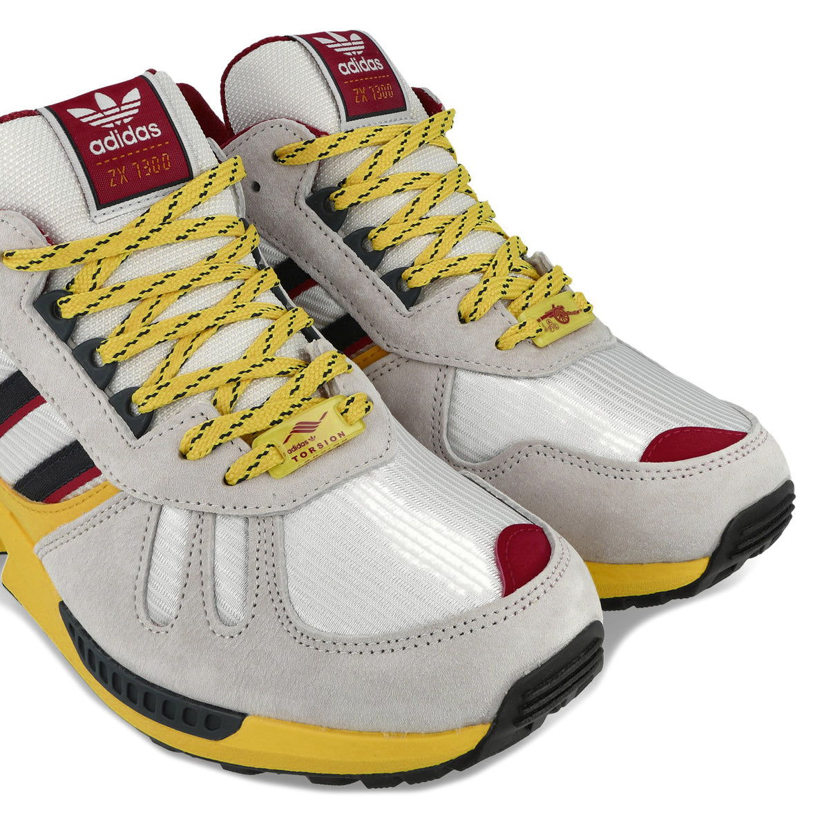 adidas Arsenal FC ZX 7300 SPZL F.C. Crystal White / Crystal White / Aurora Ink Low Top Sneakers KK0761 Detail View 3 | Overkill