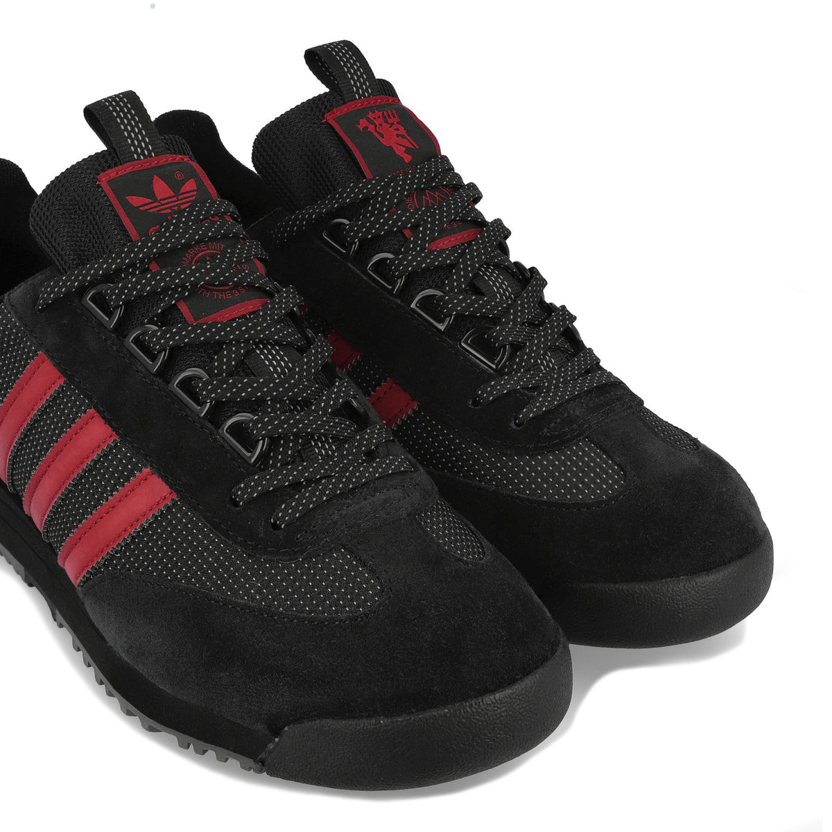 adidas Manchester United SL 83 SPZL F.C. Core Black / Core Black / Silver Metallic Low Top Sneakers KK0764 Detail View 3 | Overkill