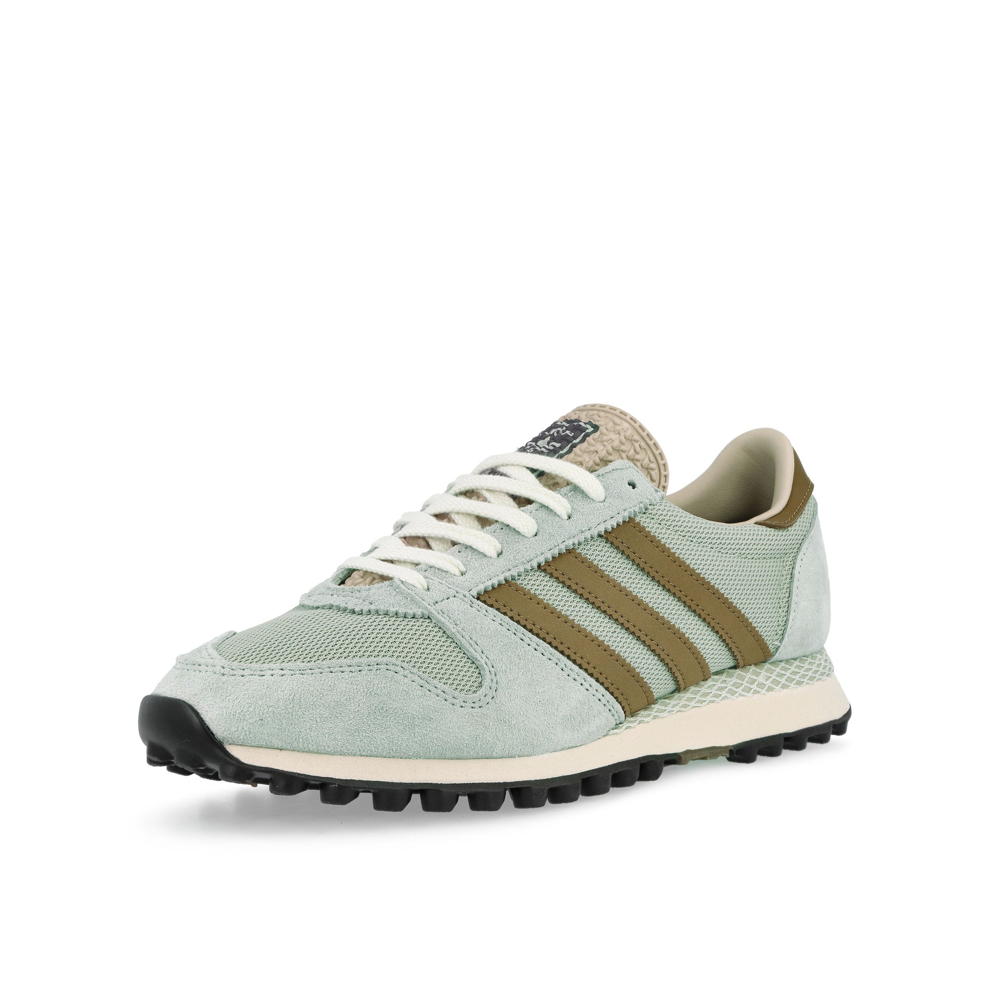 adidas Longridge SPZL Wonder Silver / Halo Green / Core Black Low Top Sneakers KK3669 Close-up | Overkill