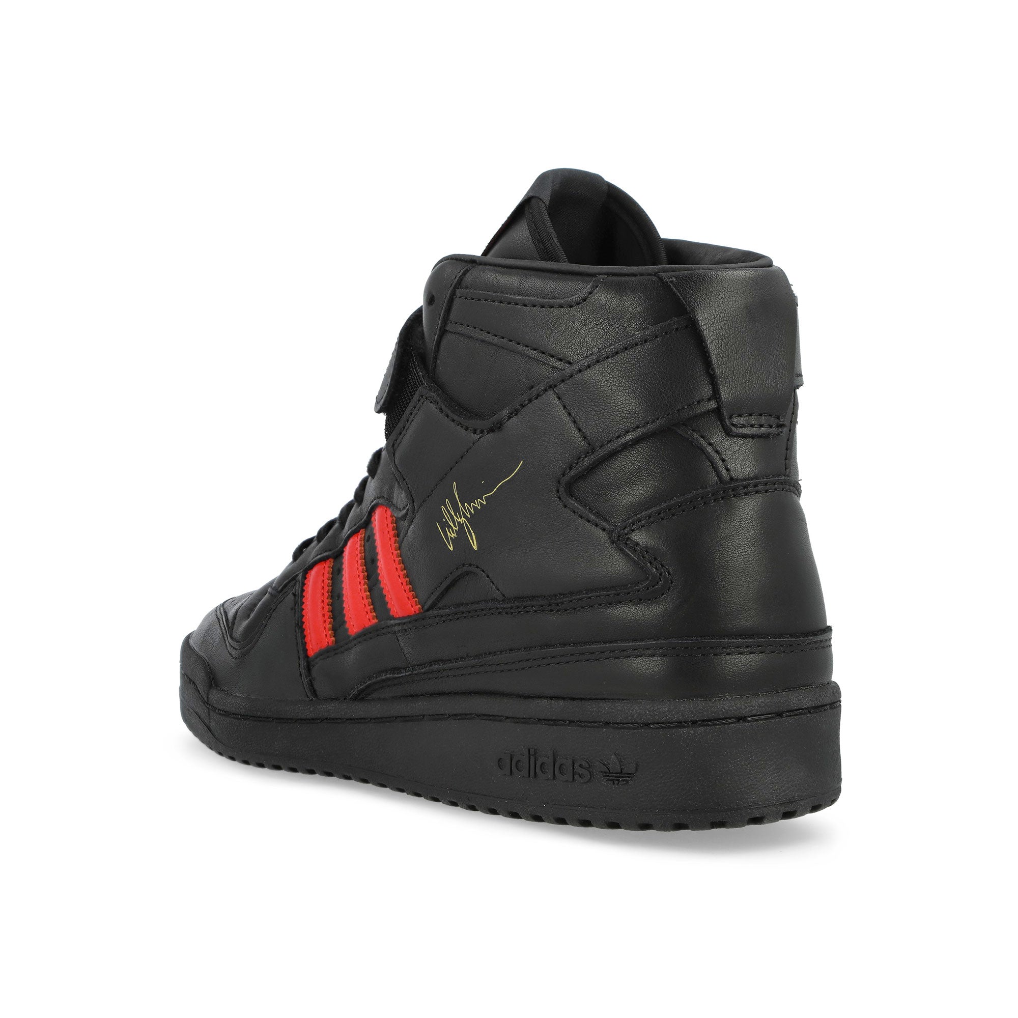 Willy Chavarria x adidas Forum 84 HI Core Black / Core Black / Red High Tops Sneakers KK3695 Material | Overkill