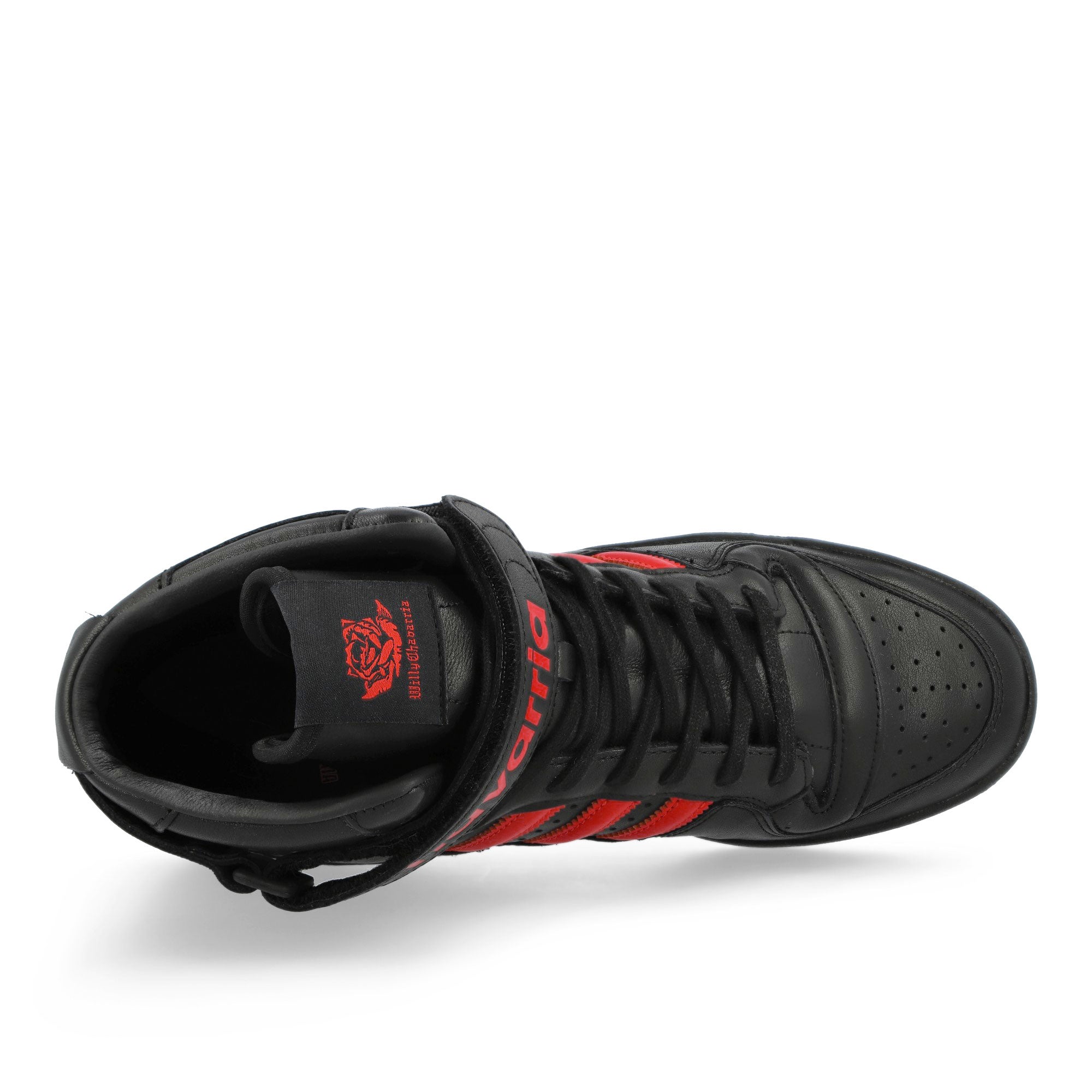 Willy Chavarria x adidas Forum 84 HI Core Black / Core Black / Red High Tops Sneakers KK3695 Detailfoto | Overkill