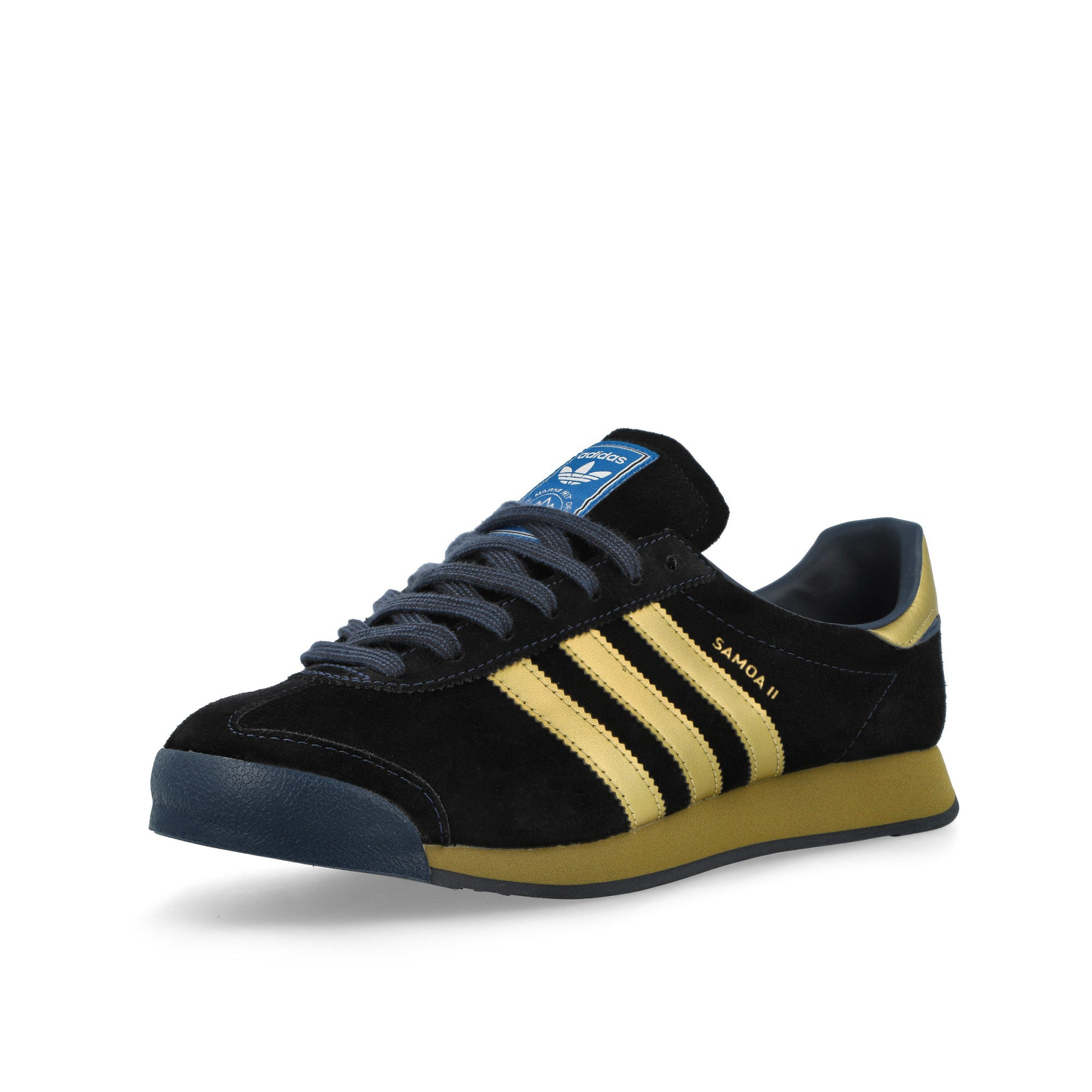 adidas Samoa II SPZL Tech Indigo / Matte Gold / Night Indigo Low Top Sneakers KK4219 Close-up | Overkill
