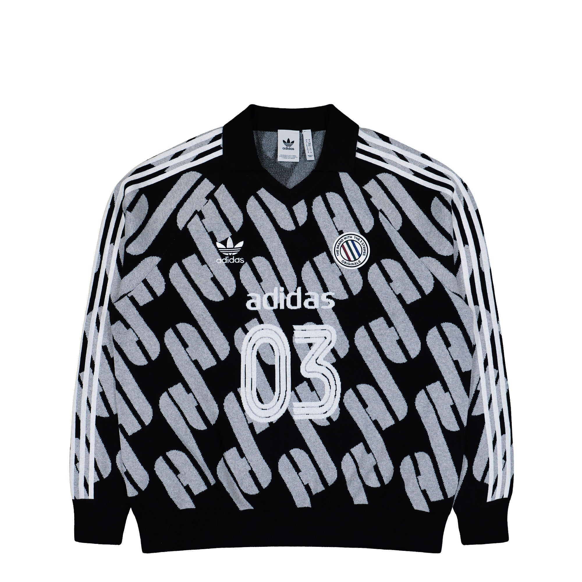 adidas Adicolor Blokecore Polo Black / Medium Grey Heather Sweatshirts KQ5083 | Overkill