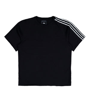 Y-3 Raw Edge 3 Stripes SS Tee Black T-Shirts KQ9793 | Overkill