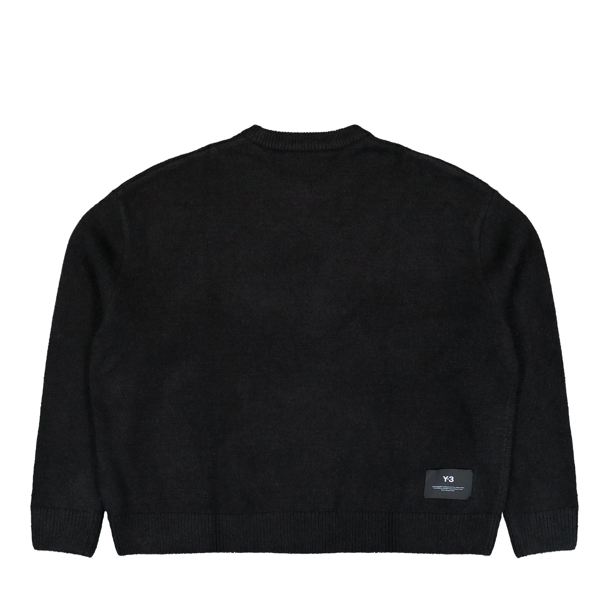 Y-3 Chito Graphic Knit Sweater Black Sweatshirt KR1127 Close-up | Overkill