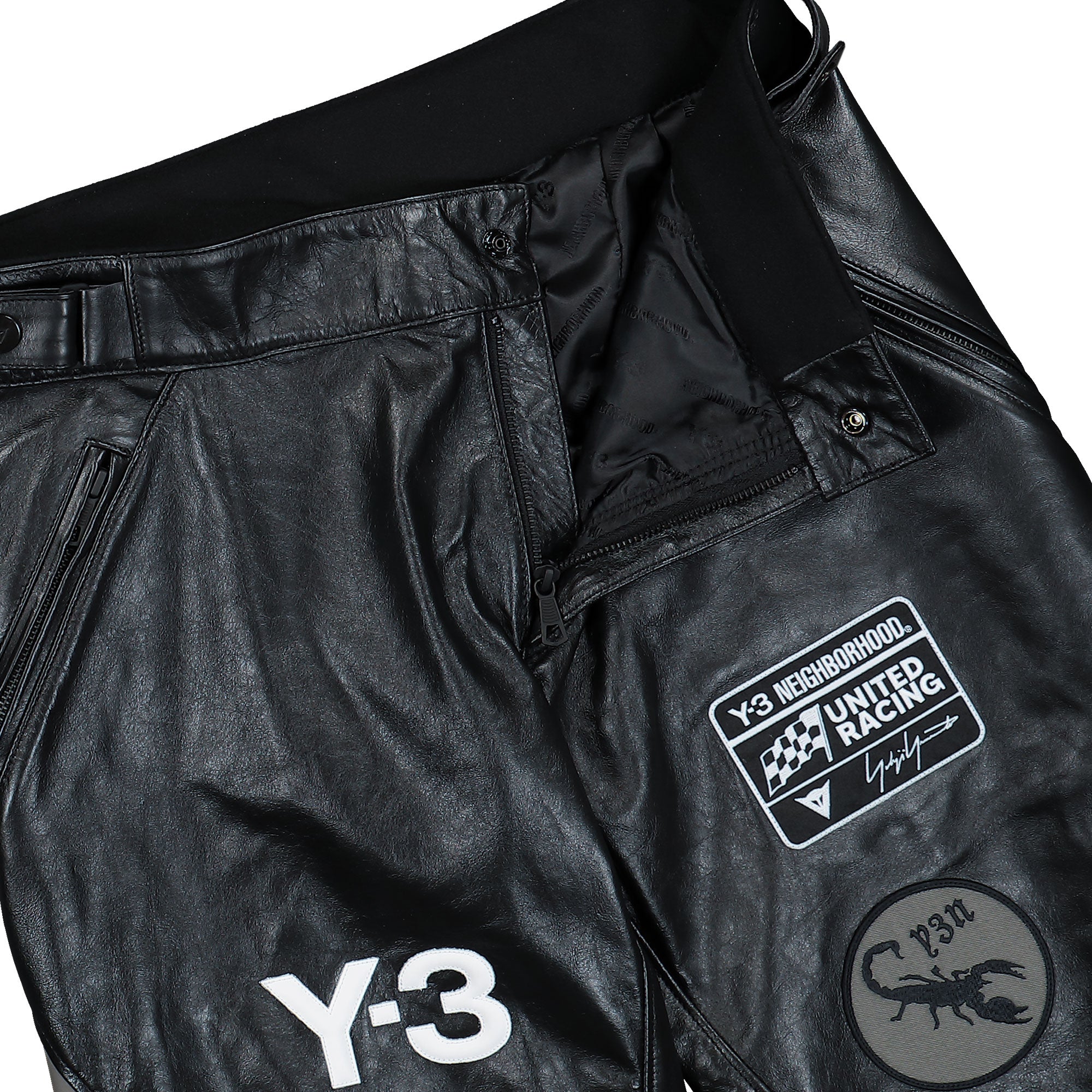 Dainese x Neighborhood x Y-3 Leather Racer Pants Black Pants KR1447 Detail View 1 | Overkill