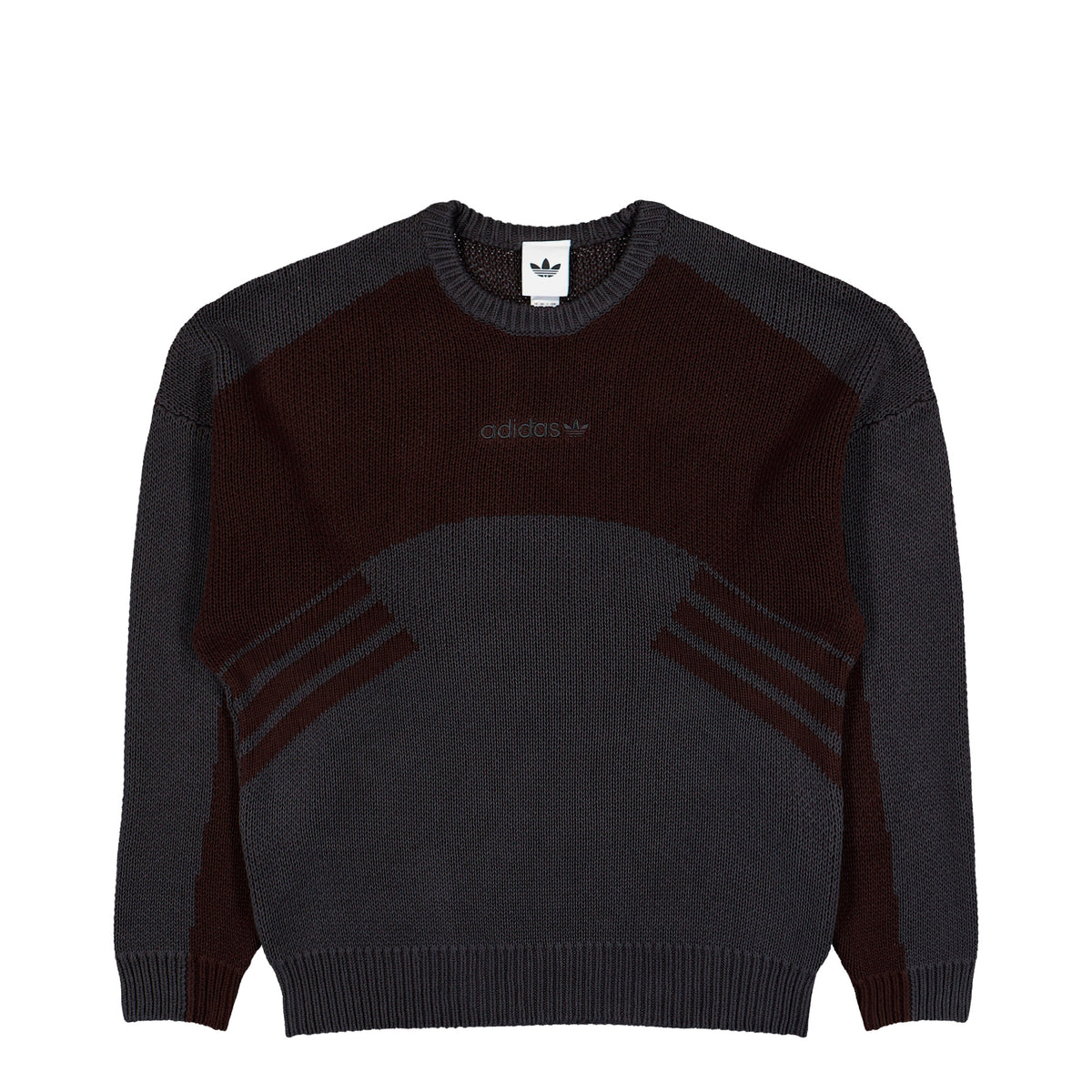 adidas Munich 93 Chunky Crewneck Sweatshirt Utility Black / Aurora Coffee sweatshirt KR9141 | Overkill
