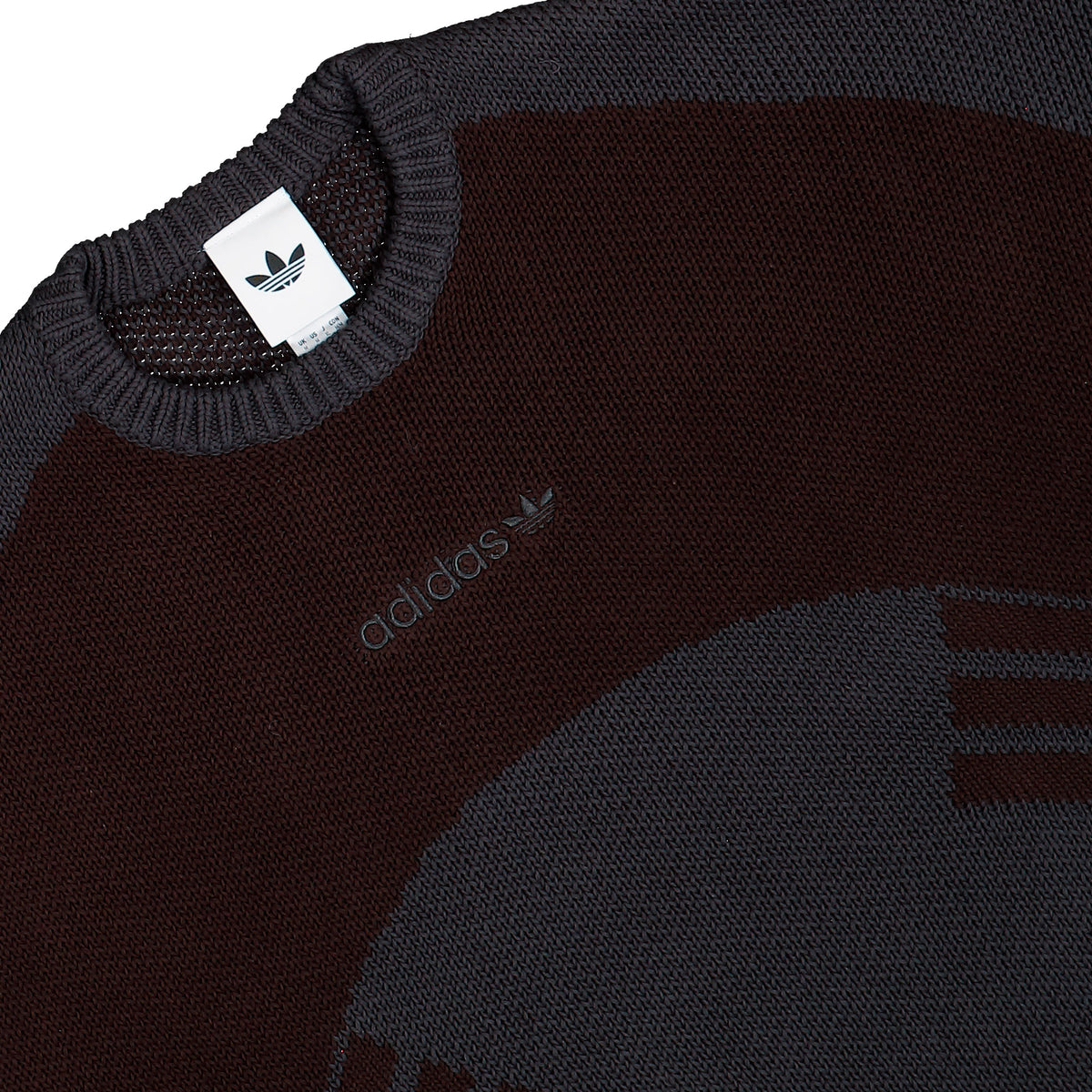 adidas Munich 93 Chunky Crewneck Sweatshirt Utility Black / Aurora Coffee sweatshirt KR9141 Detailfoto | Overkill