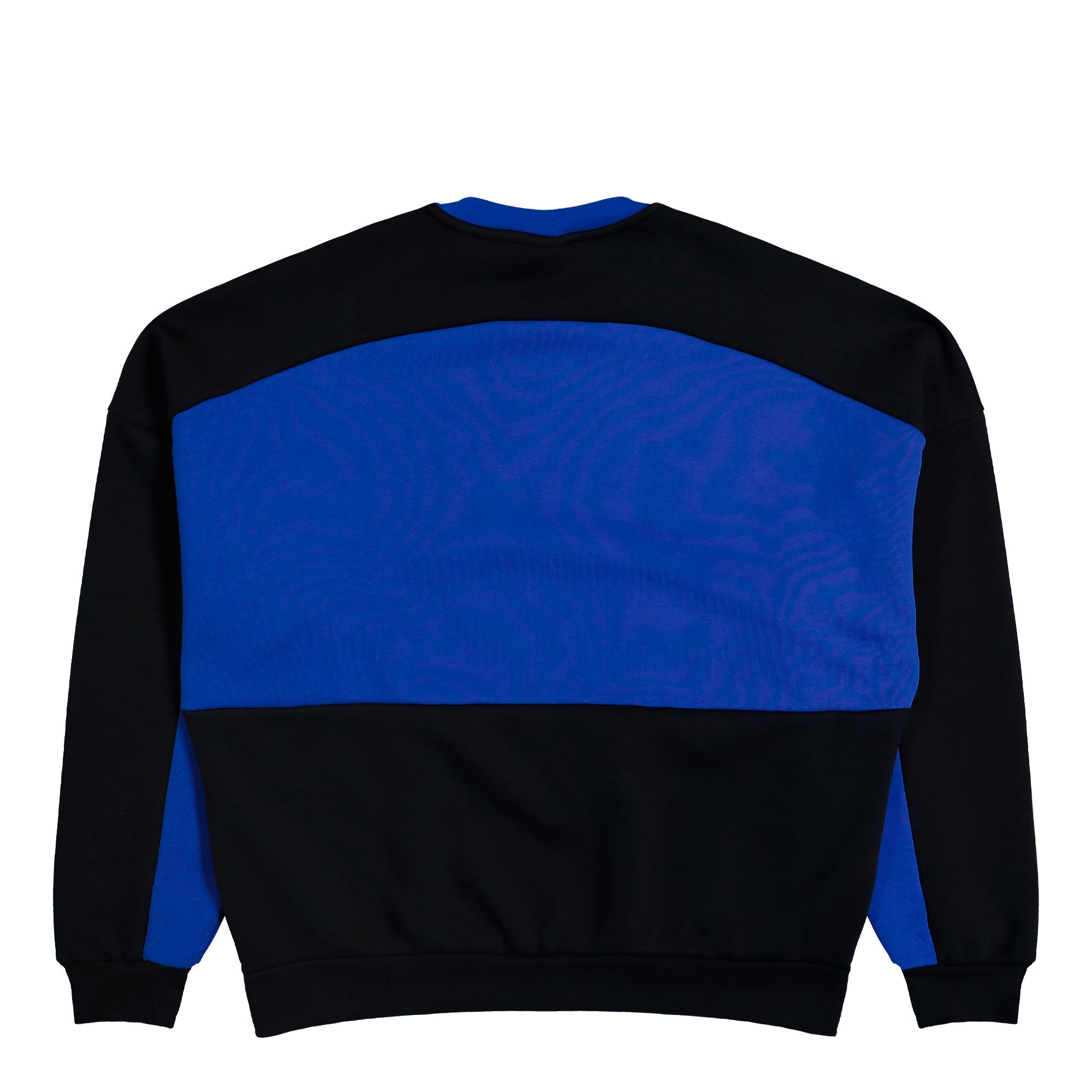 adidas Cutline Crewneck Black / Team Royal Blue Sweatshirt KR9709 Close-up | Overkill