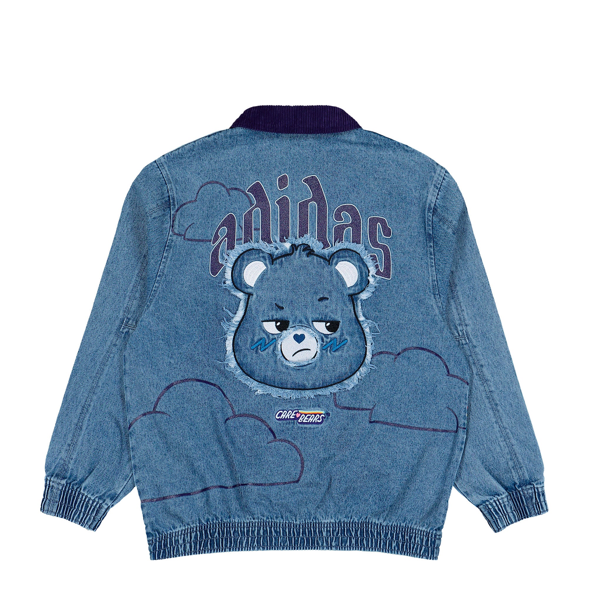 Care Bears x adidas College Denim Jacket Light Denim Jacket KS1734 Close-up | Overkill