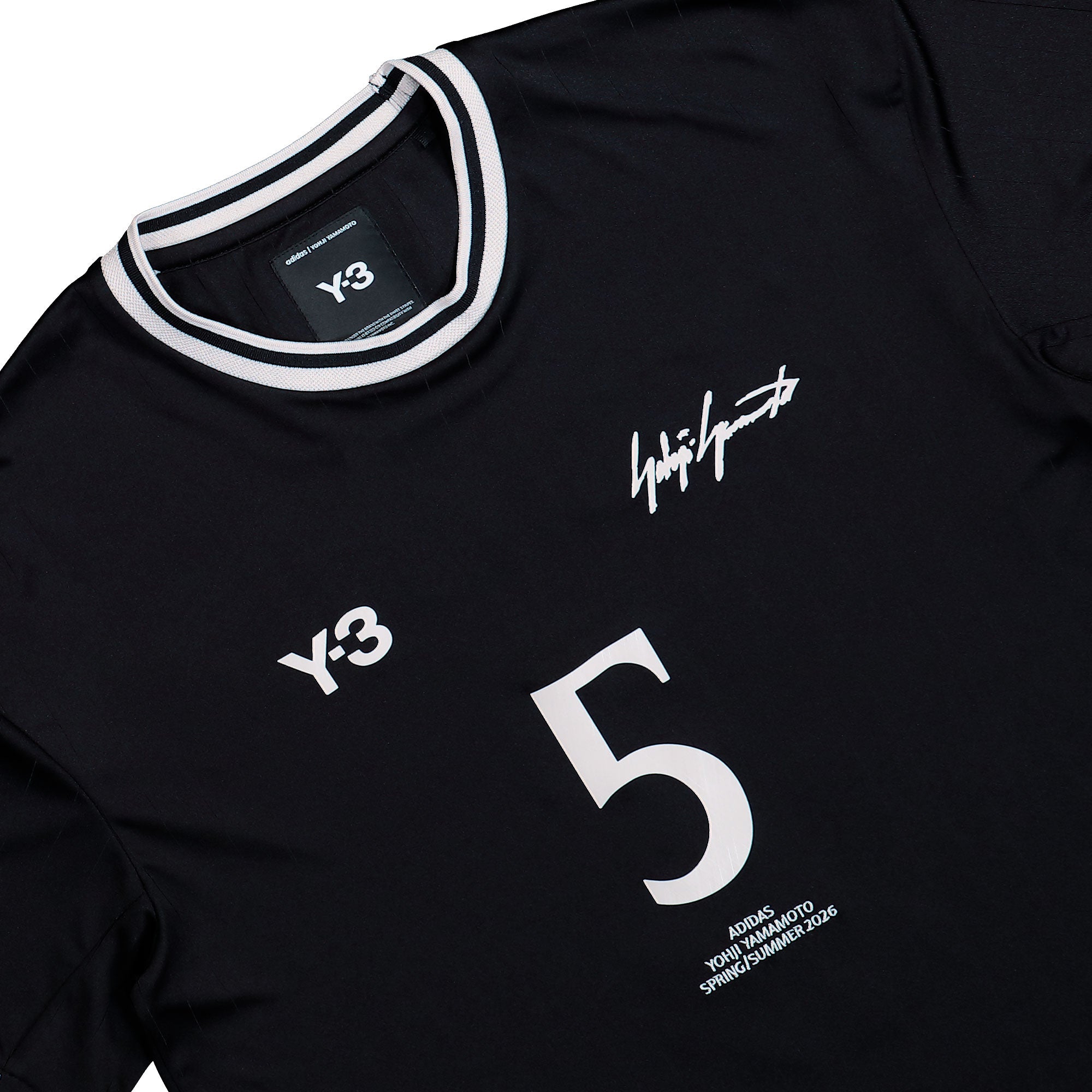 Y-3 Elite 5 Short Sleeve Football Jersey Black T-Shirts KS5122 Detailfoto | Overkill