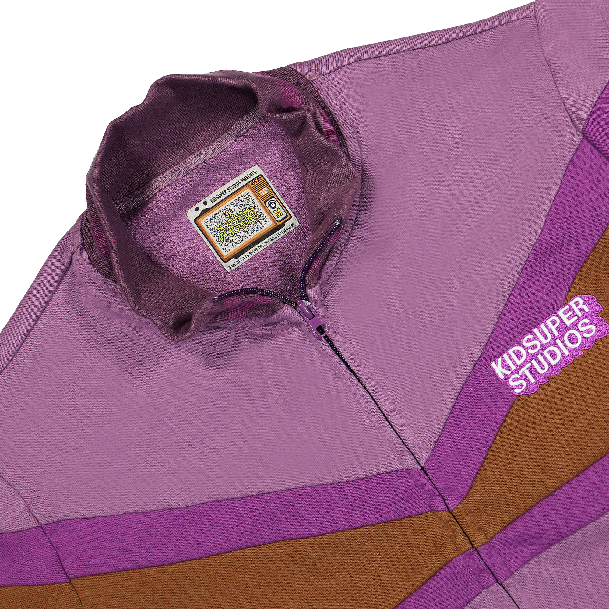Kidsuper Studios K Tracksuit Top Purple Track Jackets Close-up | Overkill