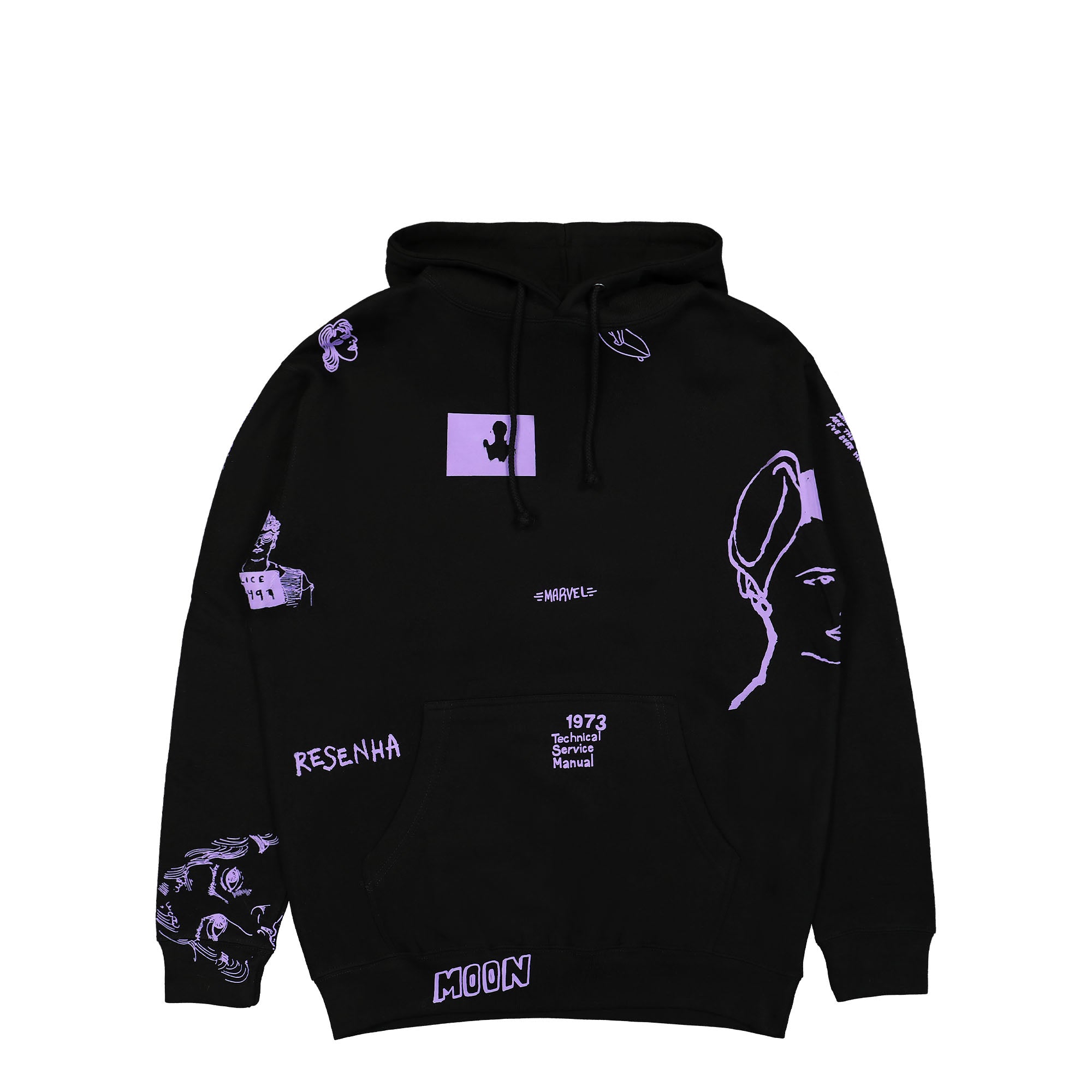 Kidsuper Studios Allover Hoodie Black Hoodies KSAW22-03-06 | Overkill
