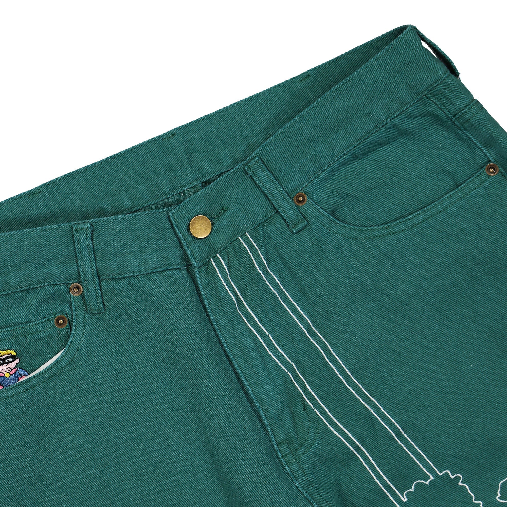 Kidsuper Studios Swingset Cord Pant Green Casual Pants Detailfoto | Overkill