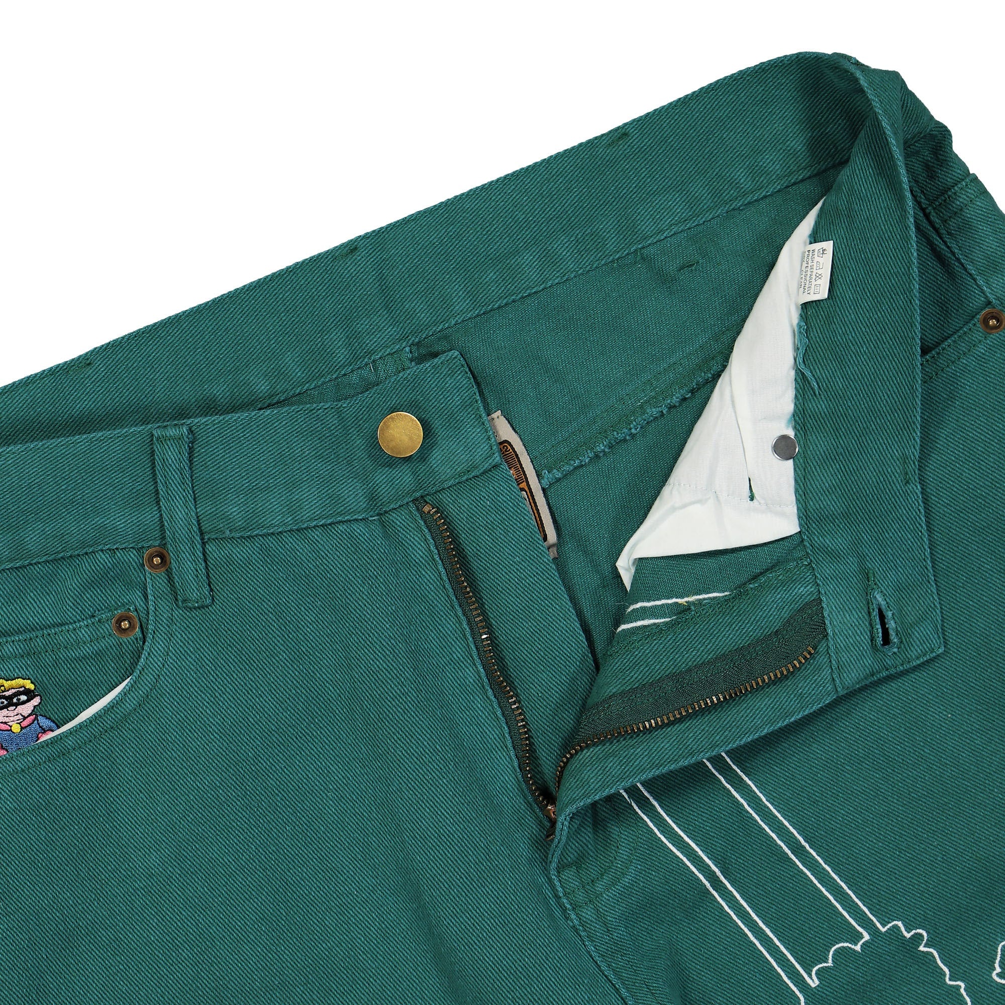 Kidsuper Studios Swingset Cord Pant Green Casual Pants Detail view 1 | Overkill