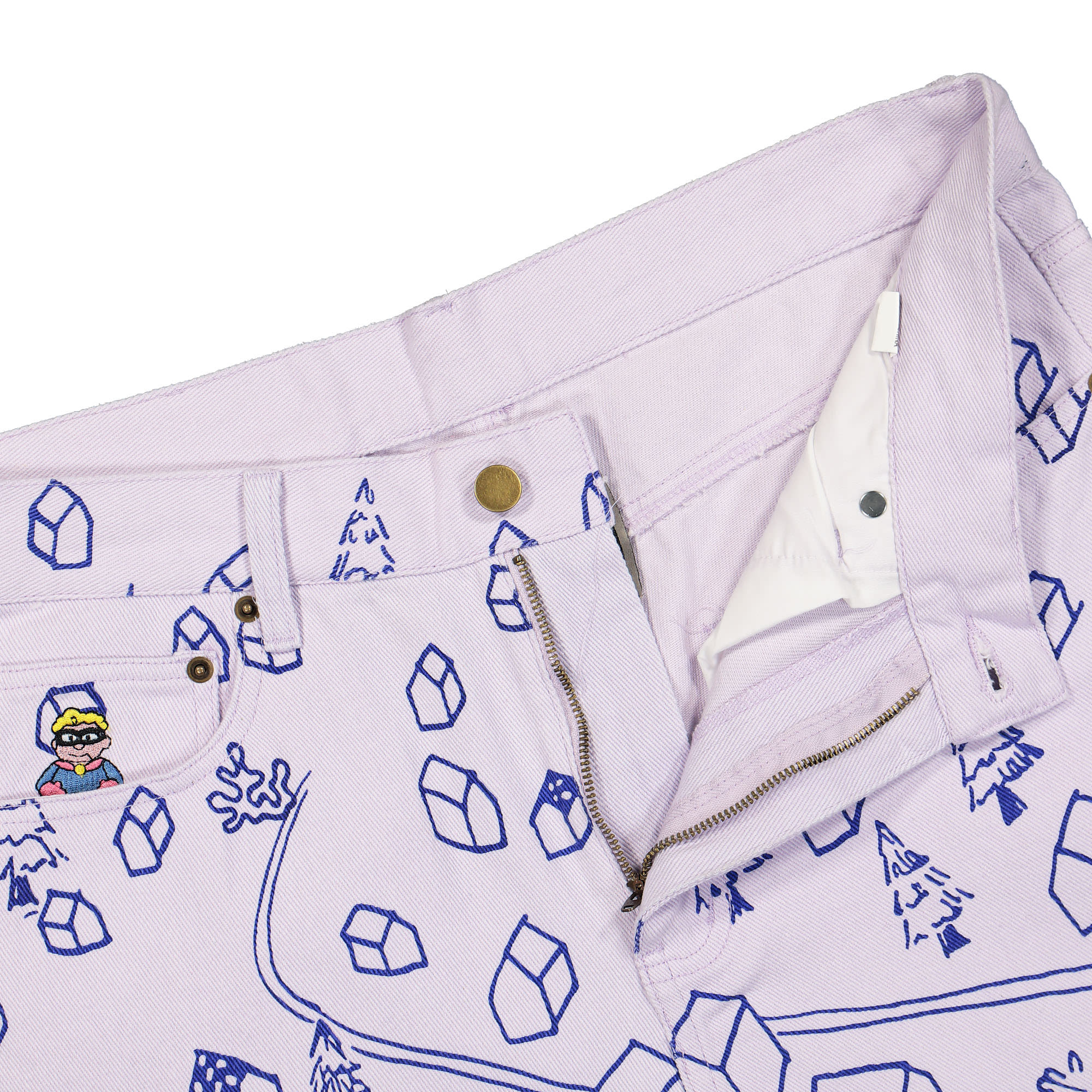 Kidsuper Studios Lucy Drawing Pants Lilac Casual Pants Detailfoto | Overkill
