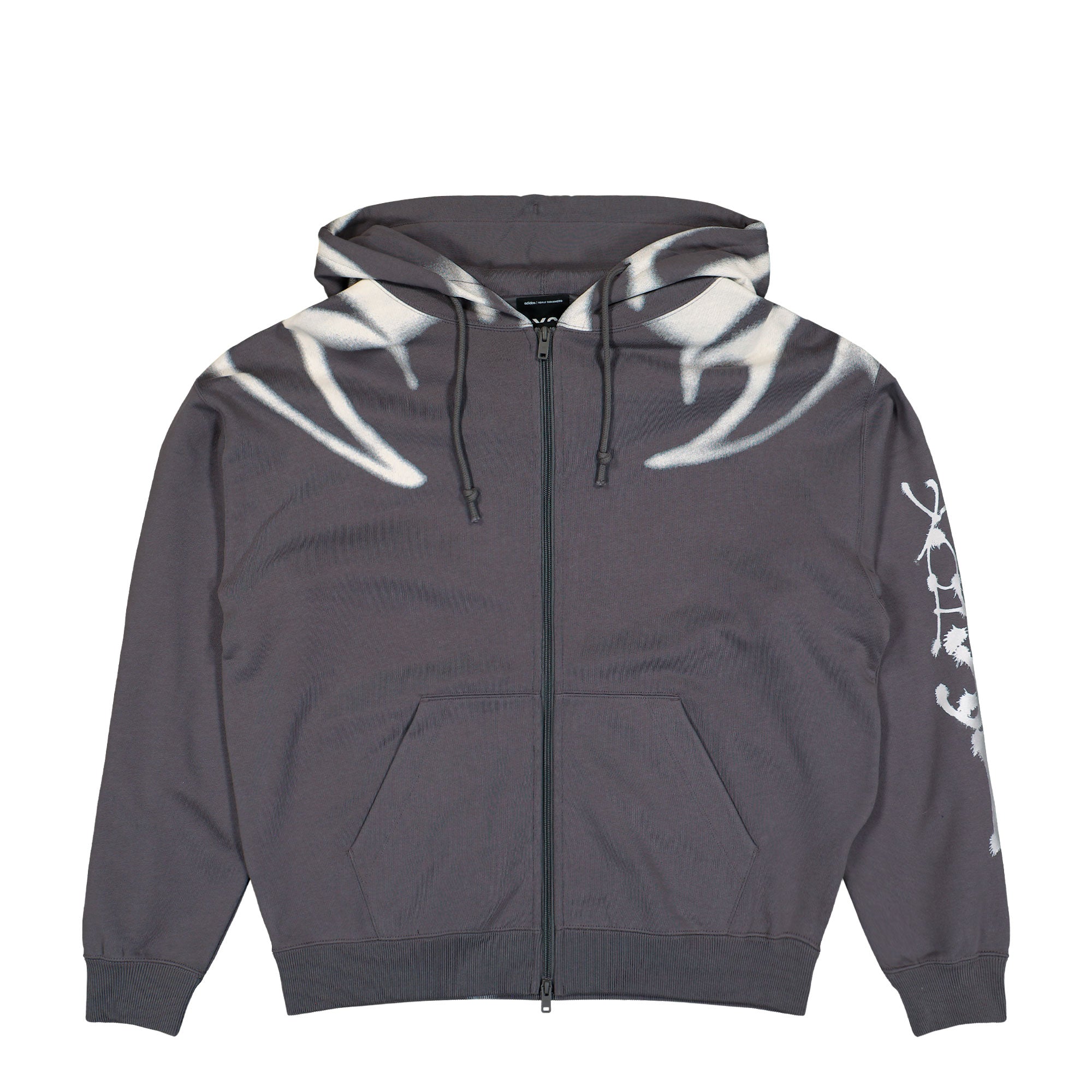 Y-3 Chito Graphic French Terry Zip Hoodie Grey Five Hoodies KU2252 | Overkill