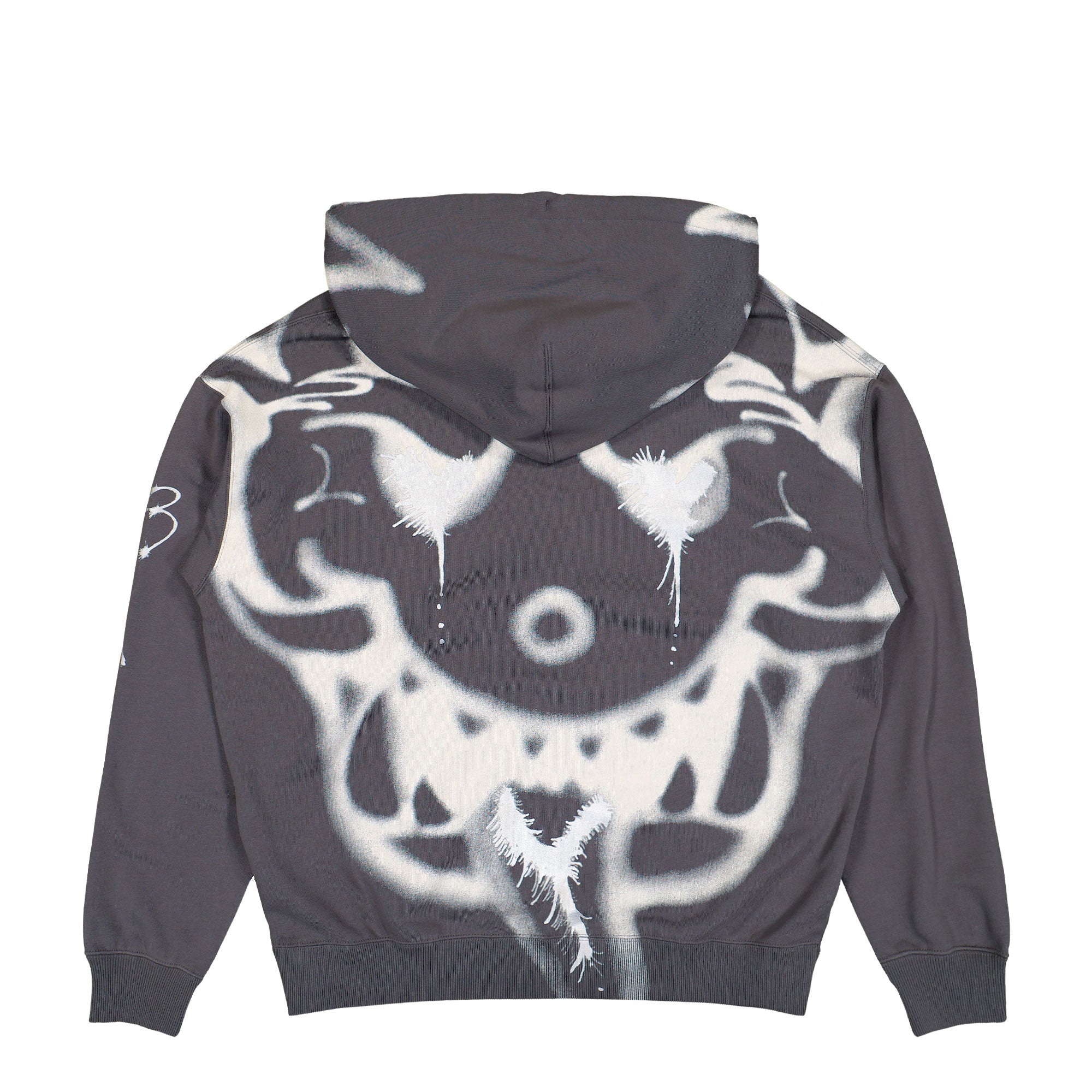 Y-3 Chito Graphic French Terry Zip Hoodie Grey Five Hoodies KU2252 Close-up | Overkill