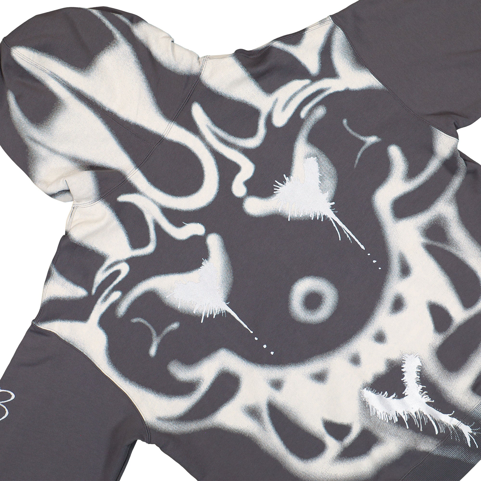 Y-3 Chito Graphic French Terry Zip Hoodie Grey Five Hoodies KU2252 Detail View 2 | Overkill