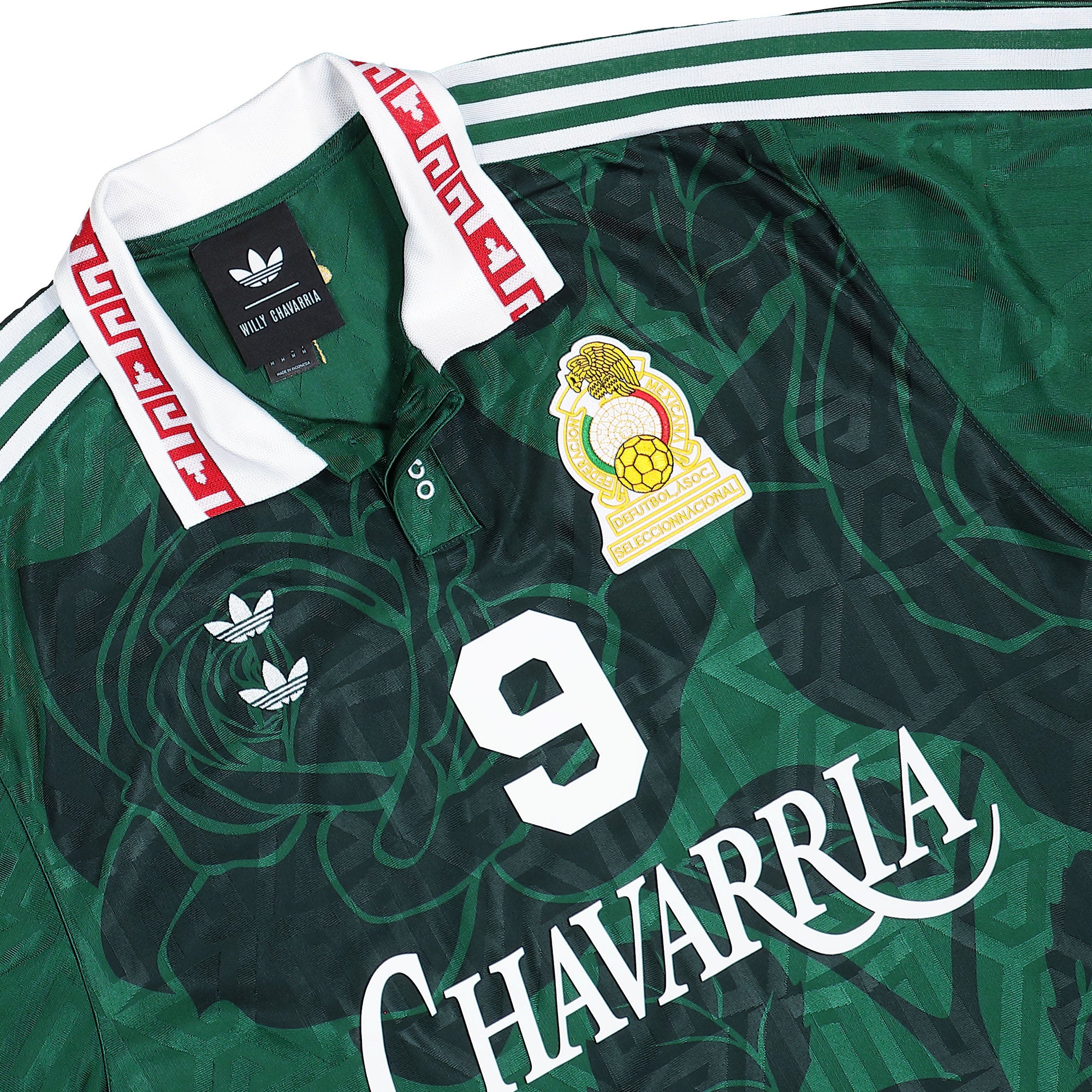 Willy Chavarria x adidas Soccer Jersey Collegiate Green T-Shirt KU7803 Detailfoto | Overkill
