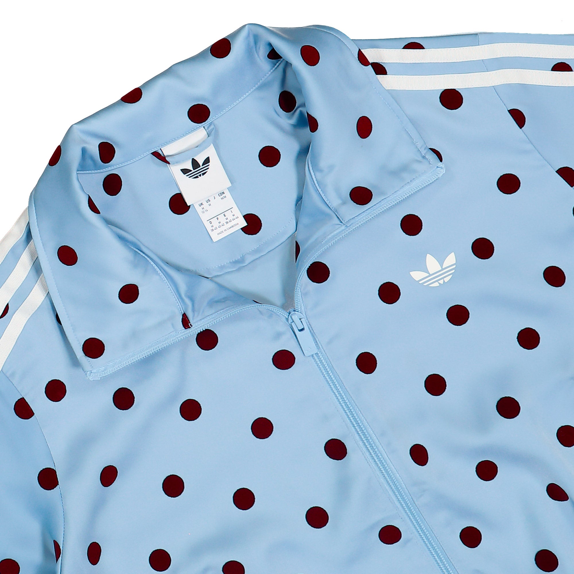 adidas Satin Polka Dots Track Top Clear Sky Track Jacket KV1167 Detailfoto | Overkill