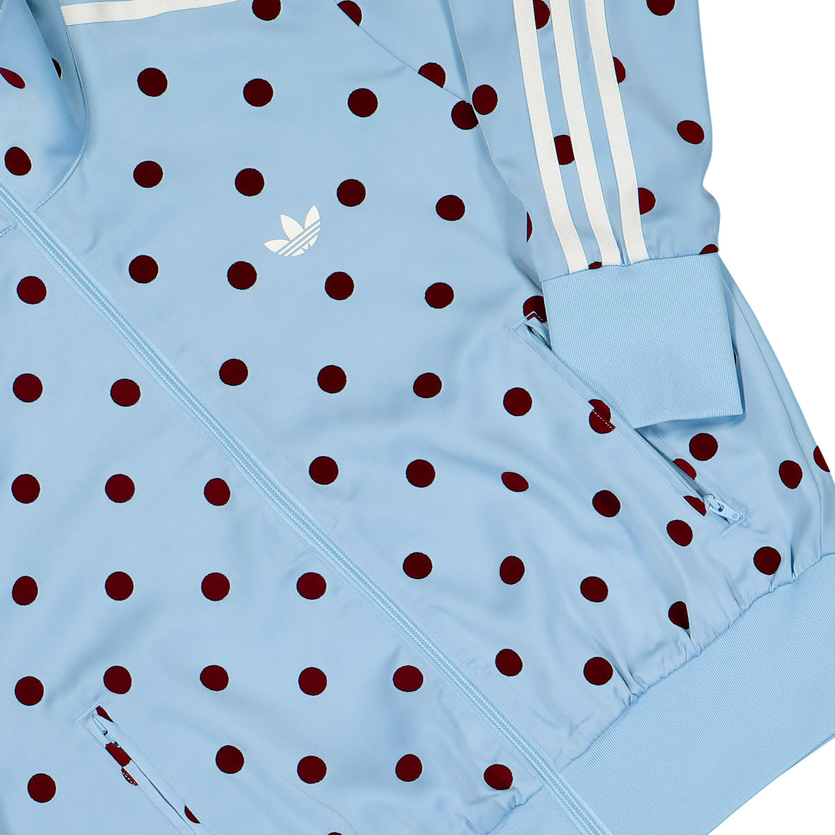 adidas Satin Polka Dots Track Top Clear Sky Track Jacket KV1167 Detail View 1 | Overkill