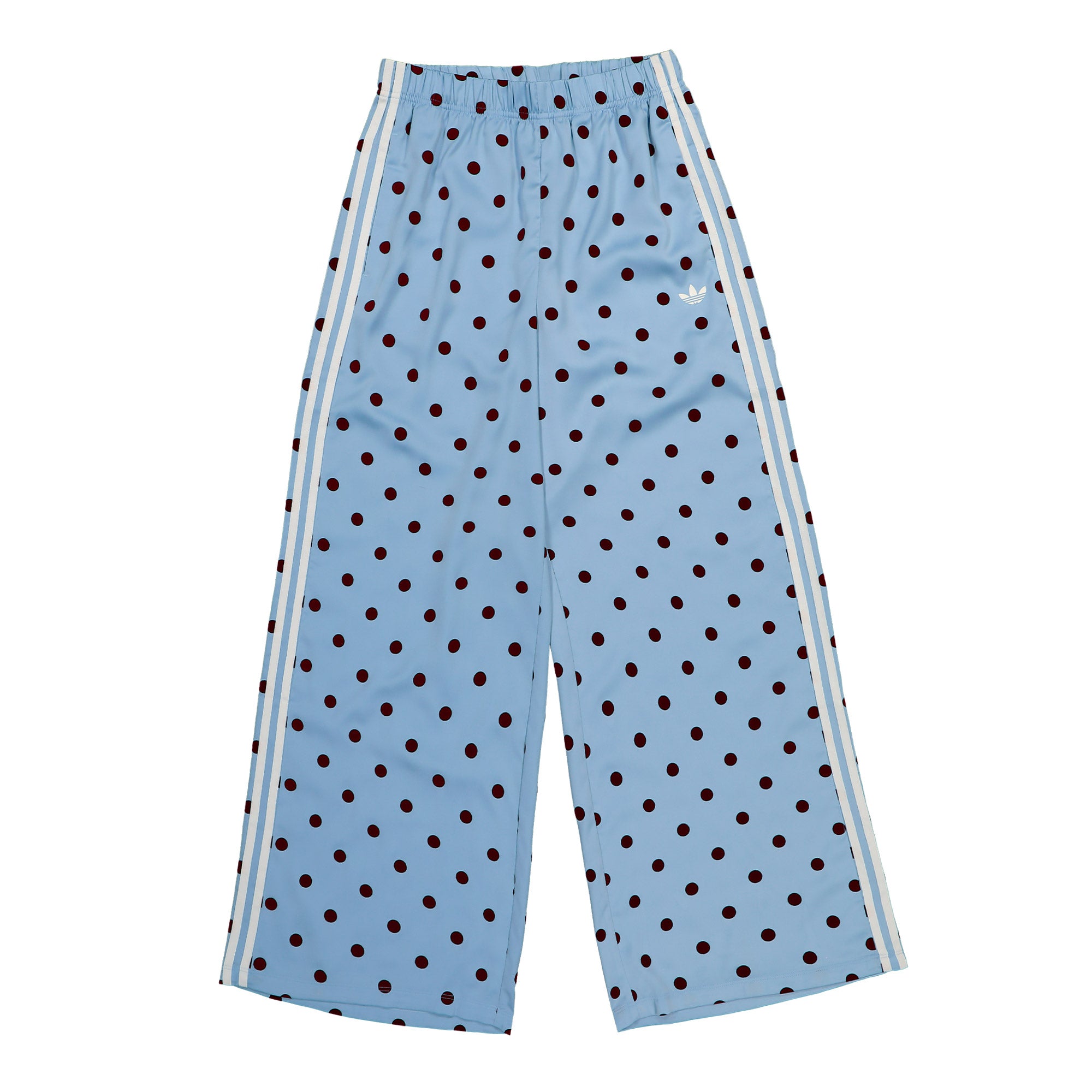adidas Satin Polka Dots Wide Leg Pant Clear Sky Track Pant KV1170 | Overkill