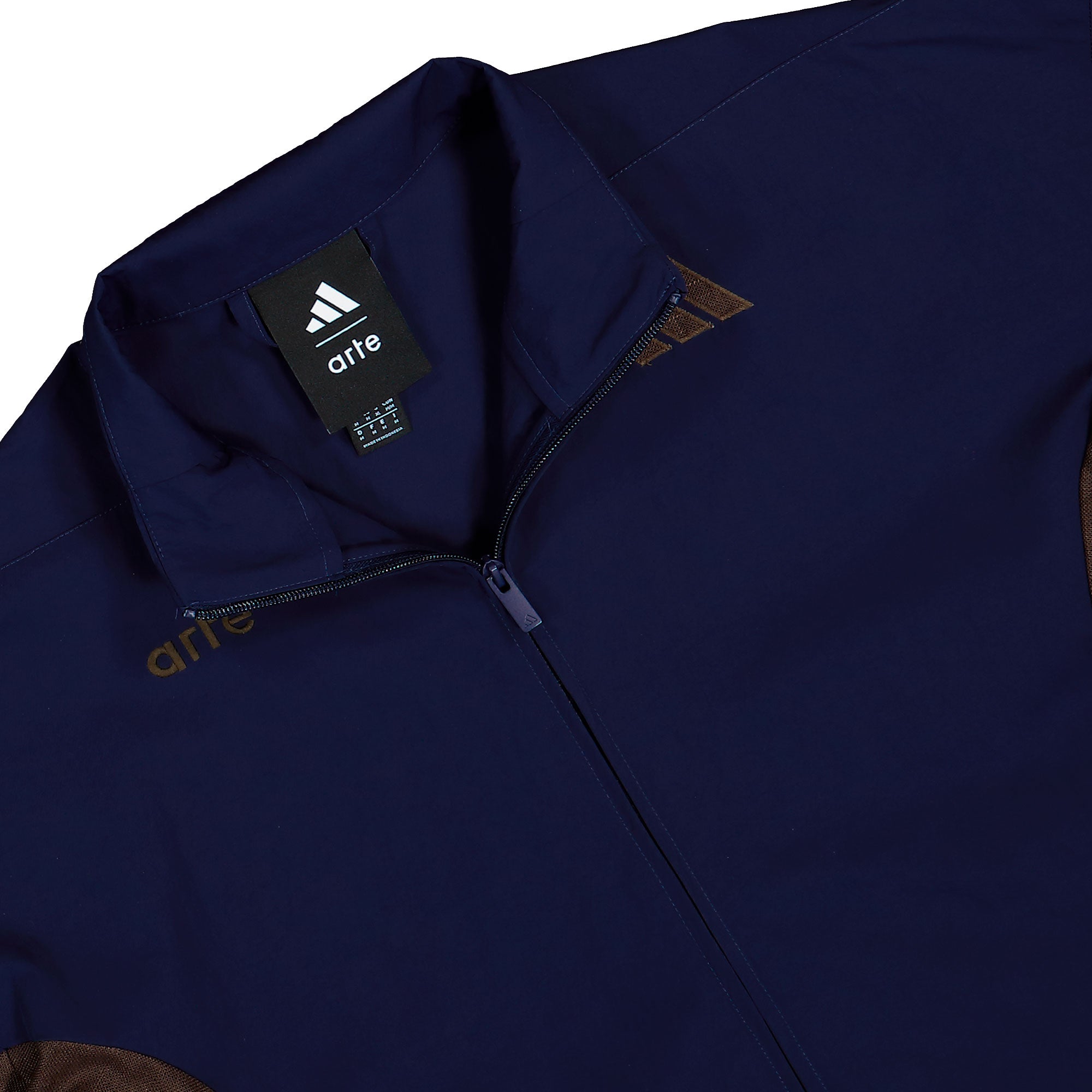 Arte Antwerp x adidas Z.N.E. MM FZ Track Top Collegiate Navy / Dust Cargo Track Jacket KV4022 Detailfoto | Overkill
