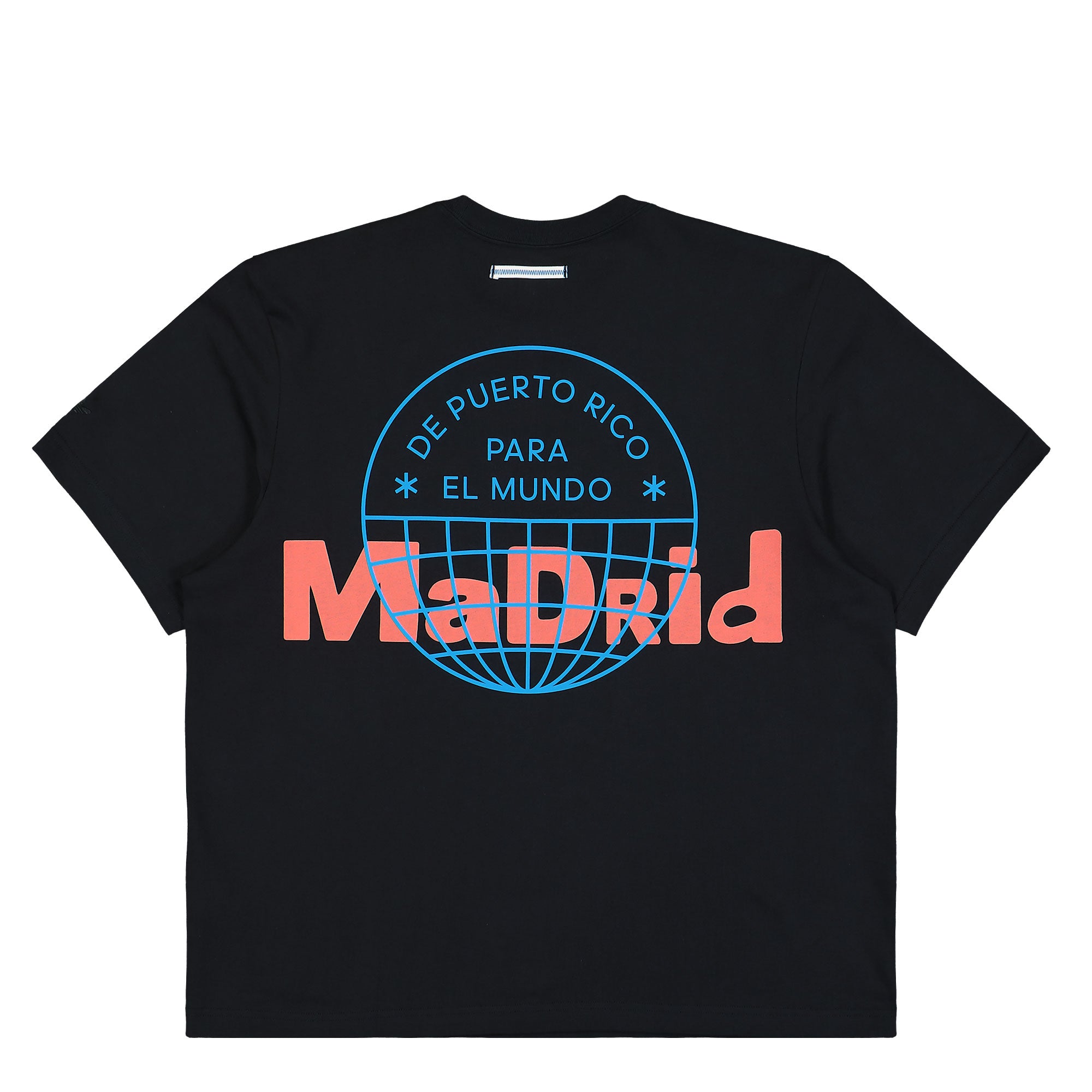 Bad Bunny x adidas DtMF Madrid Heavyweight Merch Tee Black T-Shirts KW8068 Close-up | Overkill