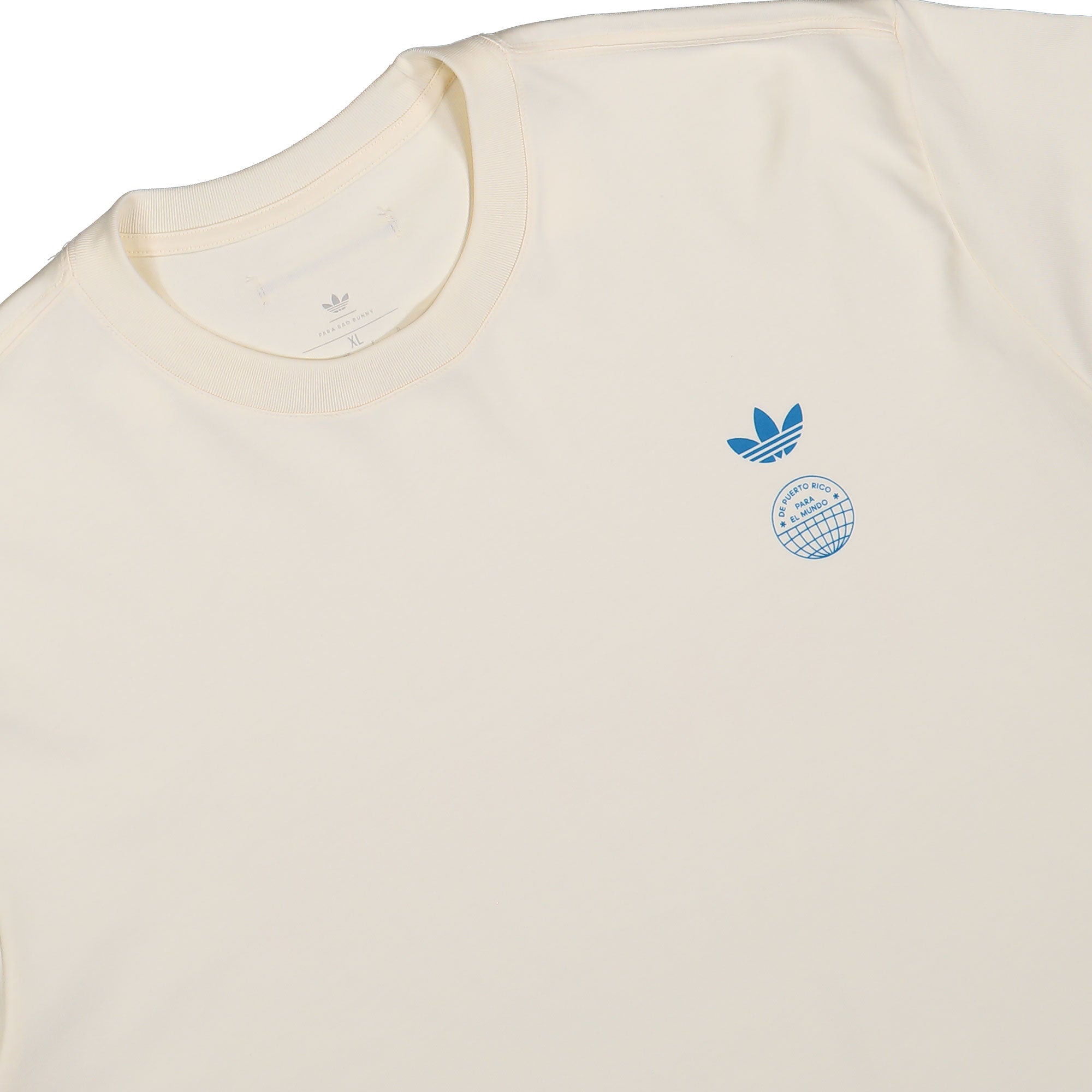 Bad Bunny x adidas DtMF Londres Heavyweight Merch Tee Cream White T-Shirts KW8074 Detailfoto | Overkill