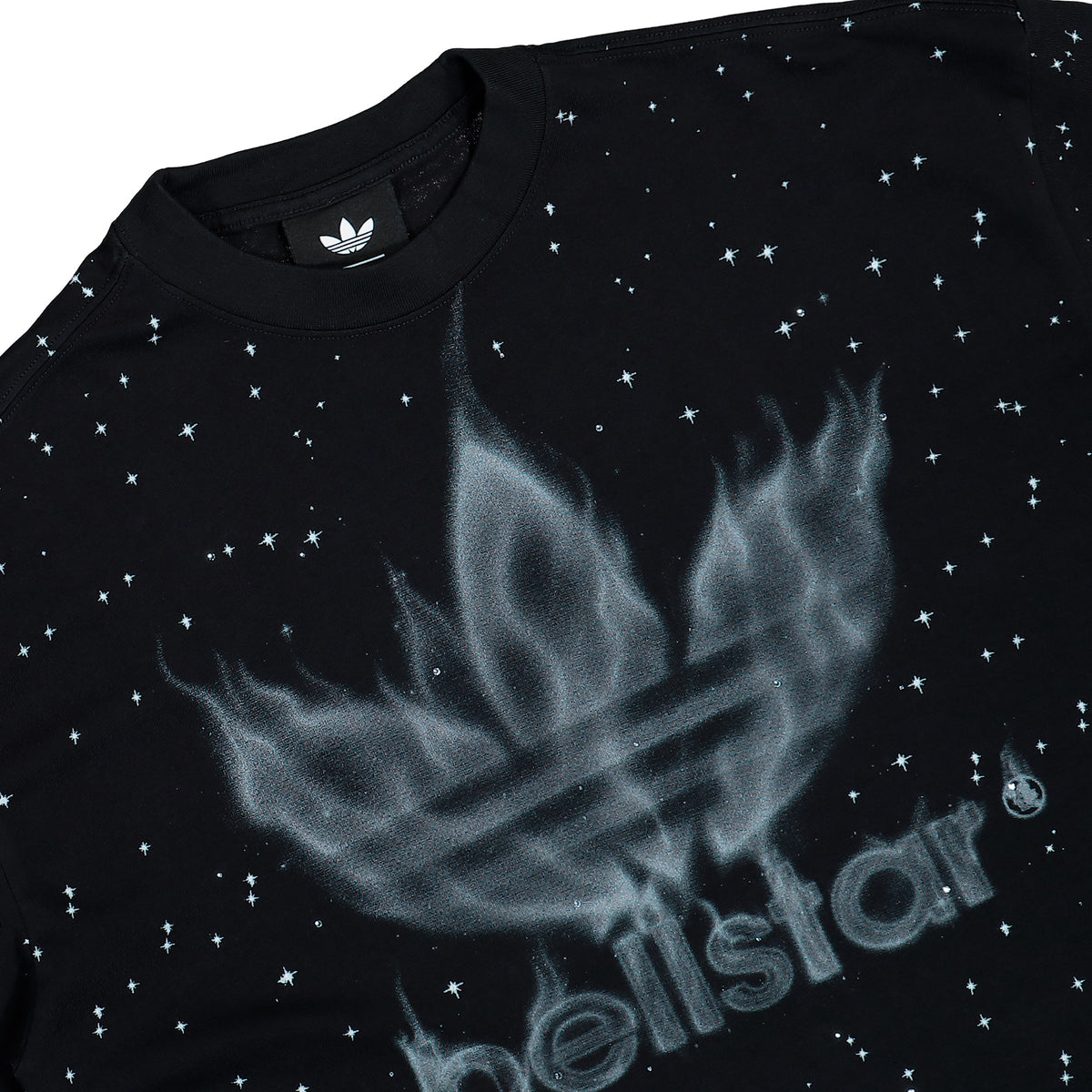 Hellstar x adidas Tee Black T-Shirt KY7305 Detailfoto | Overkill