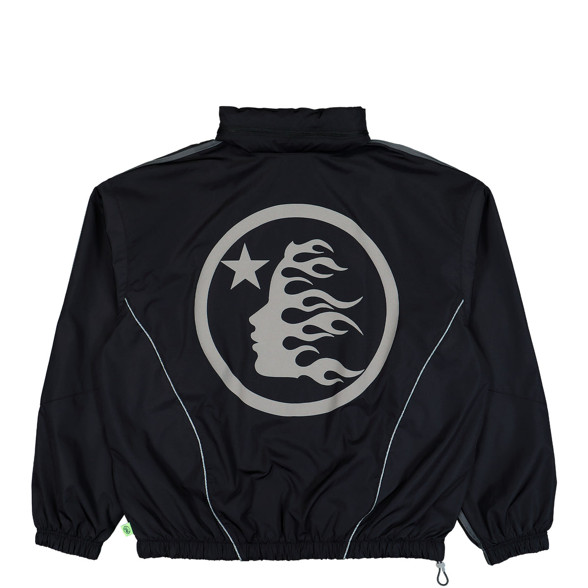 Hellstar x adidas Tracksuit Jacket Black Track Jacket KY7306 Close-up | Overkill