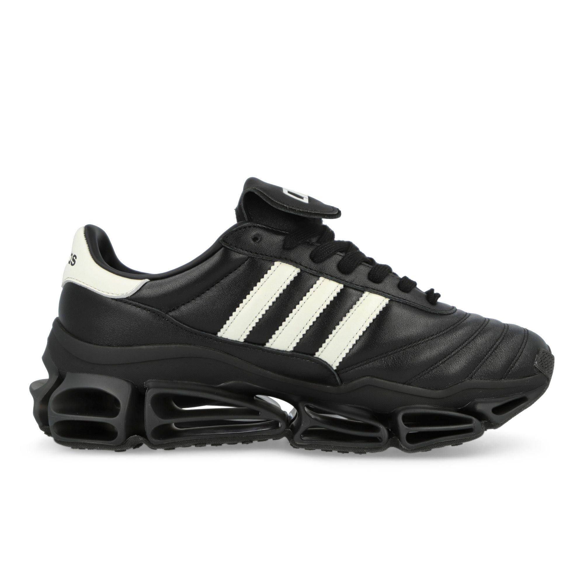 Willy Chavarria x adidas Megaride Core Black / Off White / Core Black Low Top Sneaker KZ8743 Silhouette | Overkill